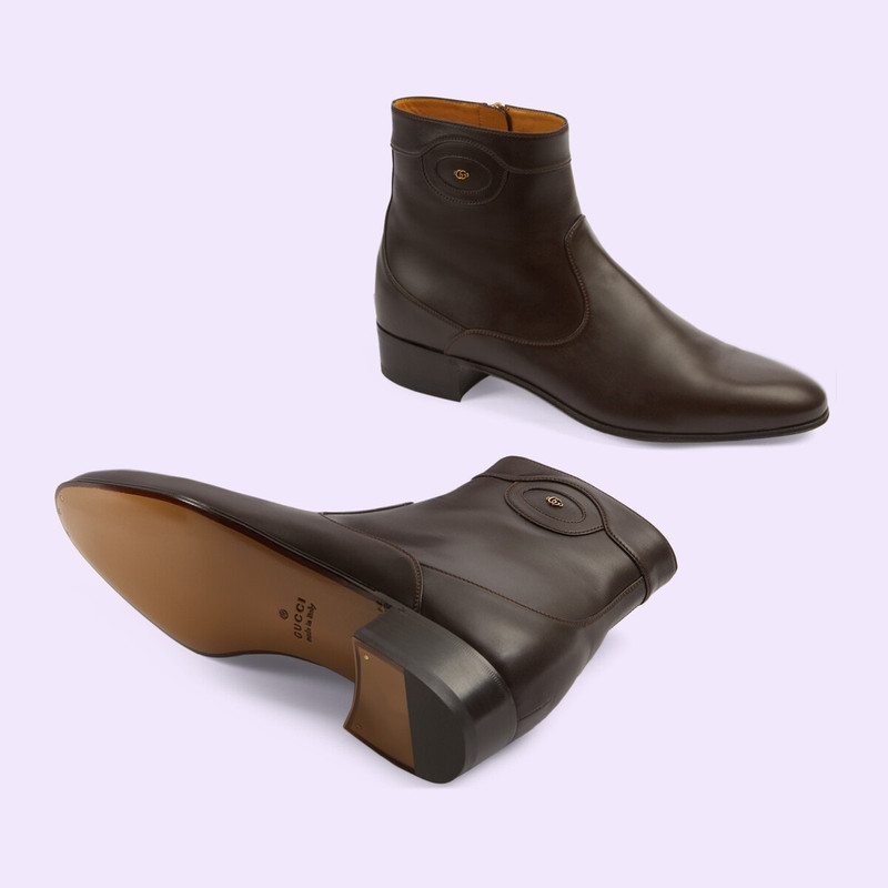 Men's ankle boot with Double G detail 6