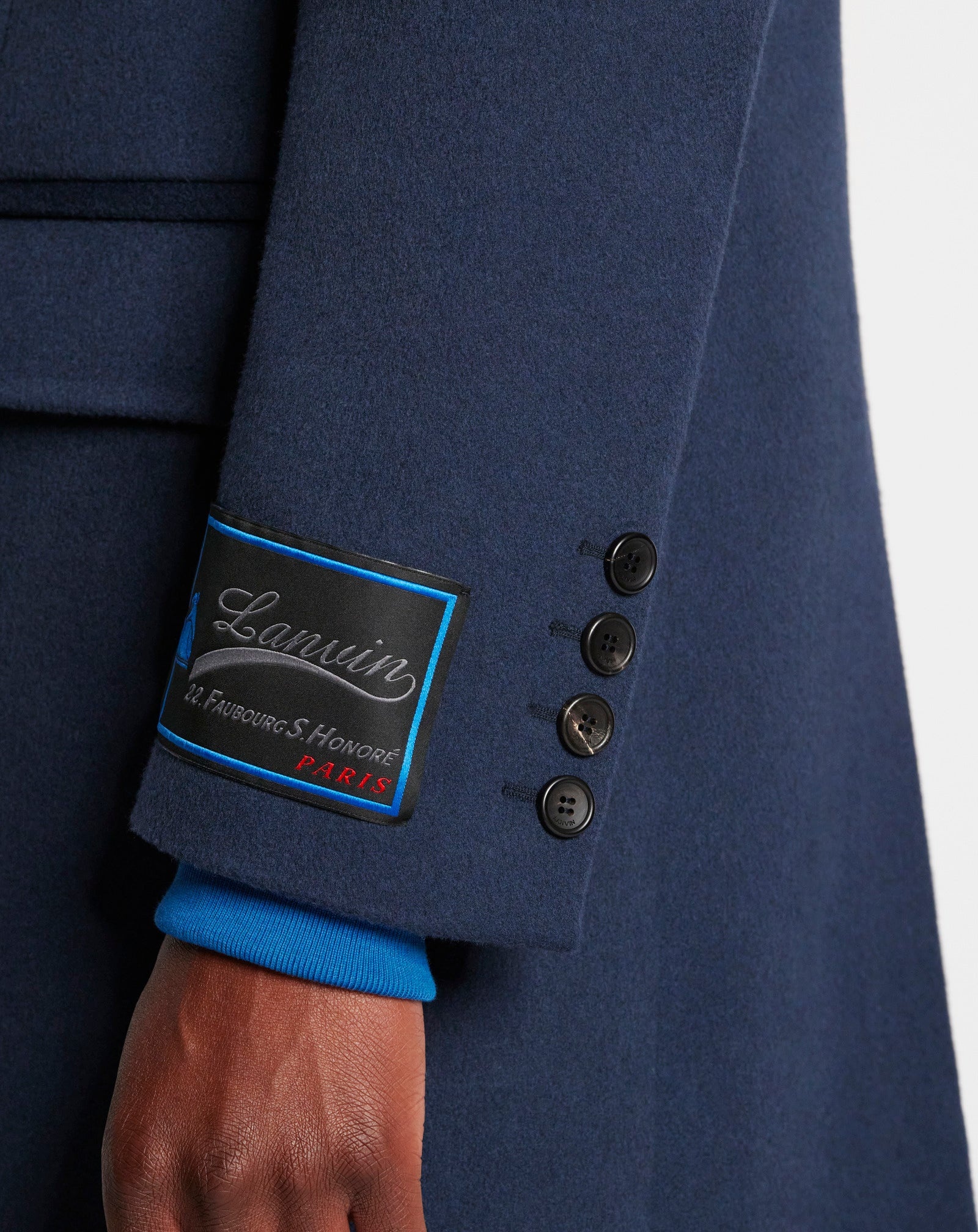 CLASSIC COAT WITH SIGNATURE LANVIN PATCH - 5