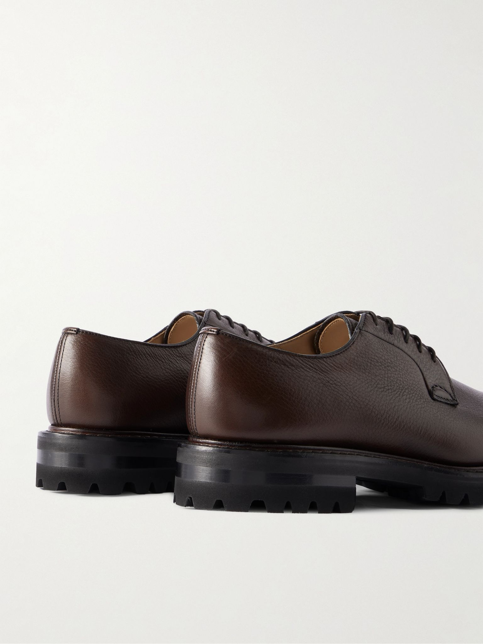 Shannon Full-Grain Leather Derby Shoes Brown - 5