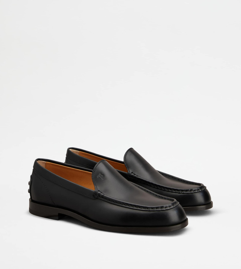 SLIPPER LOAFERS IN LEATHER - BLACK 2