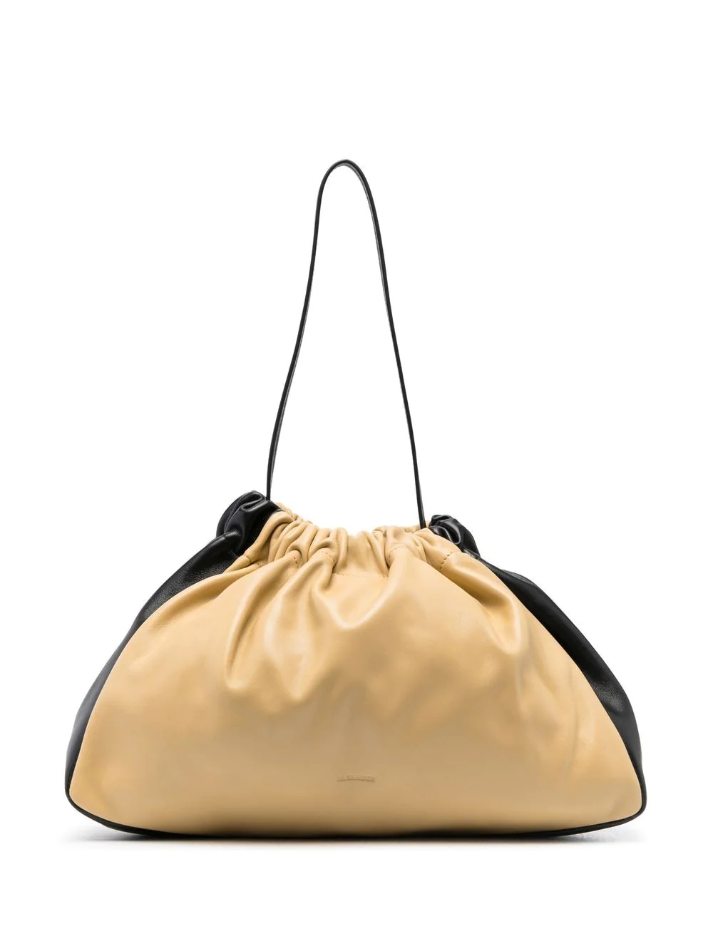 two-tone leather shoulder bag - 1