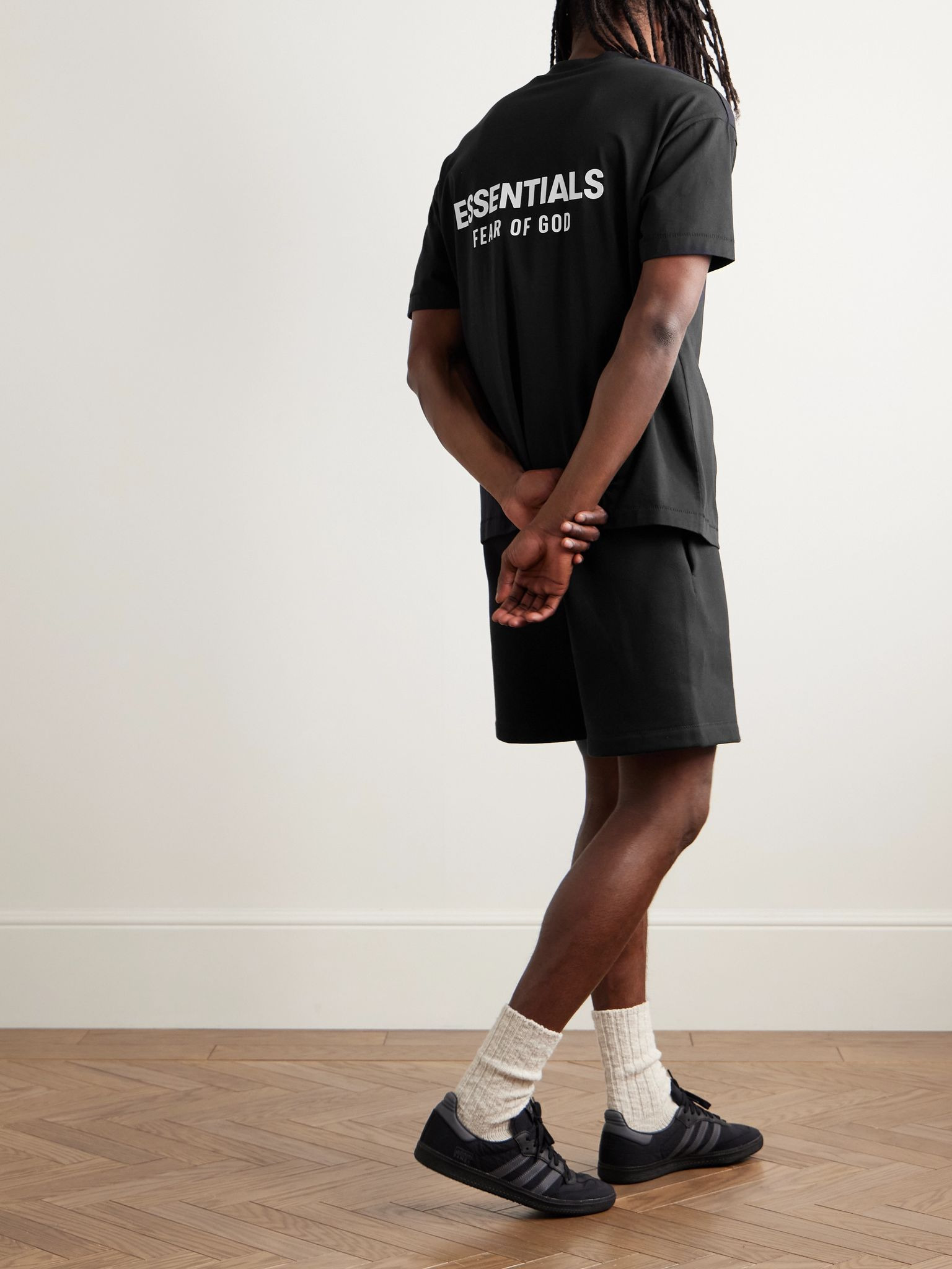 Logo-Appliquéd Cotton-Jersey T-Shirt Black - 2