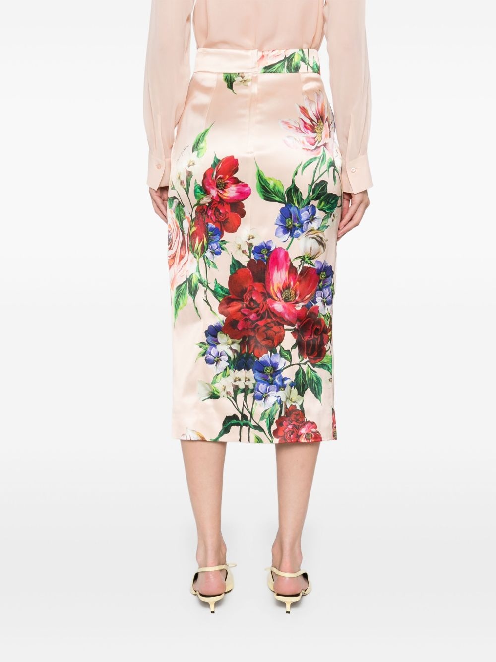 floral-print midi skirt - 4