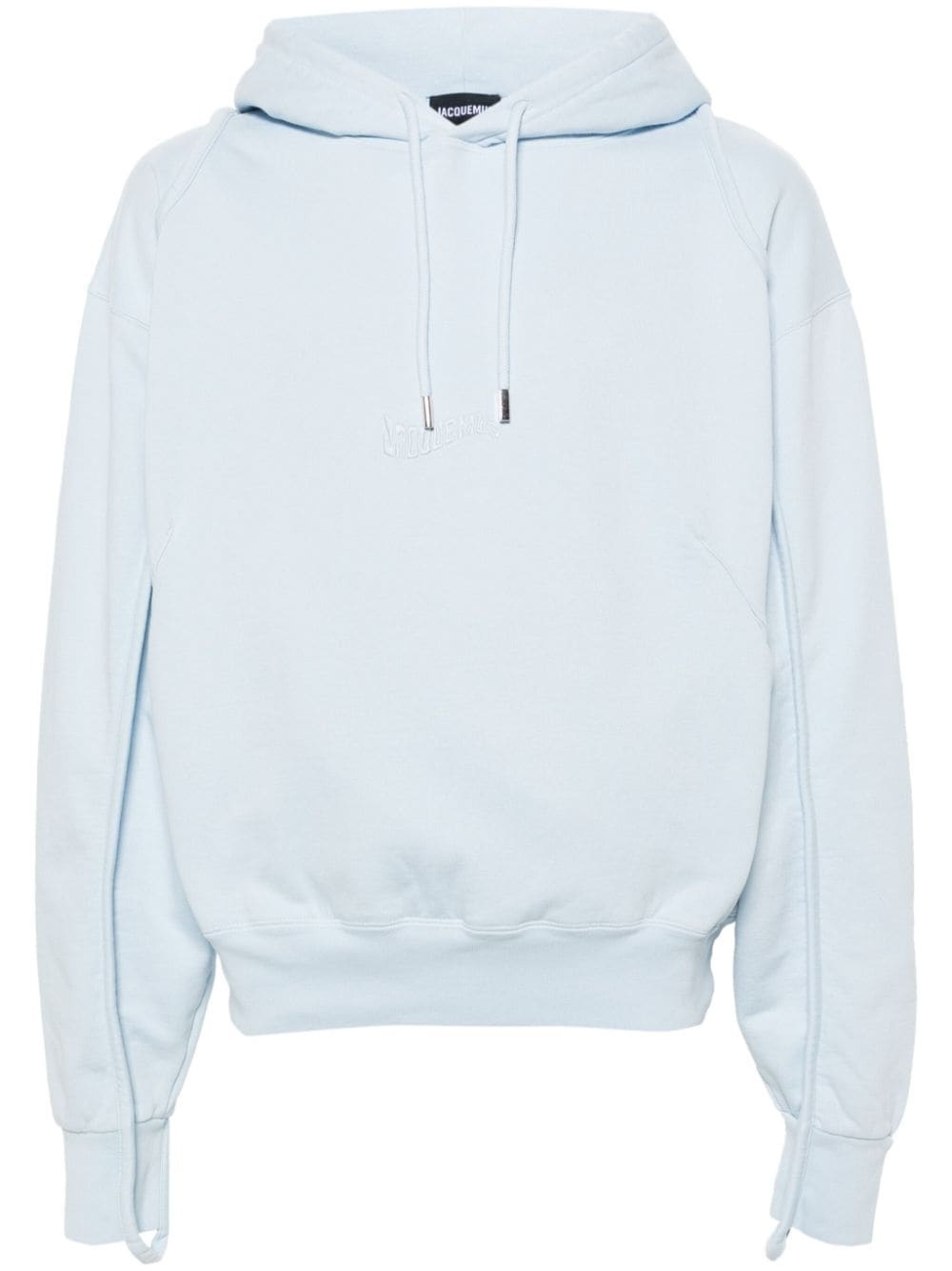 logo-embroidered cotton hoodie - 1