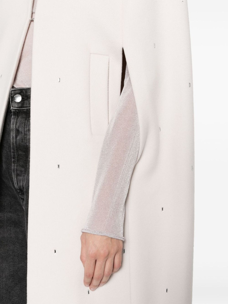 funnel-neck crystal-embellished cape 5