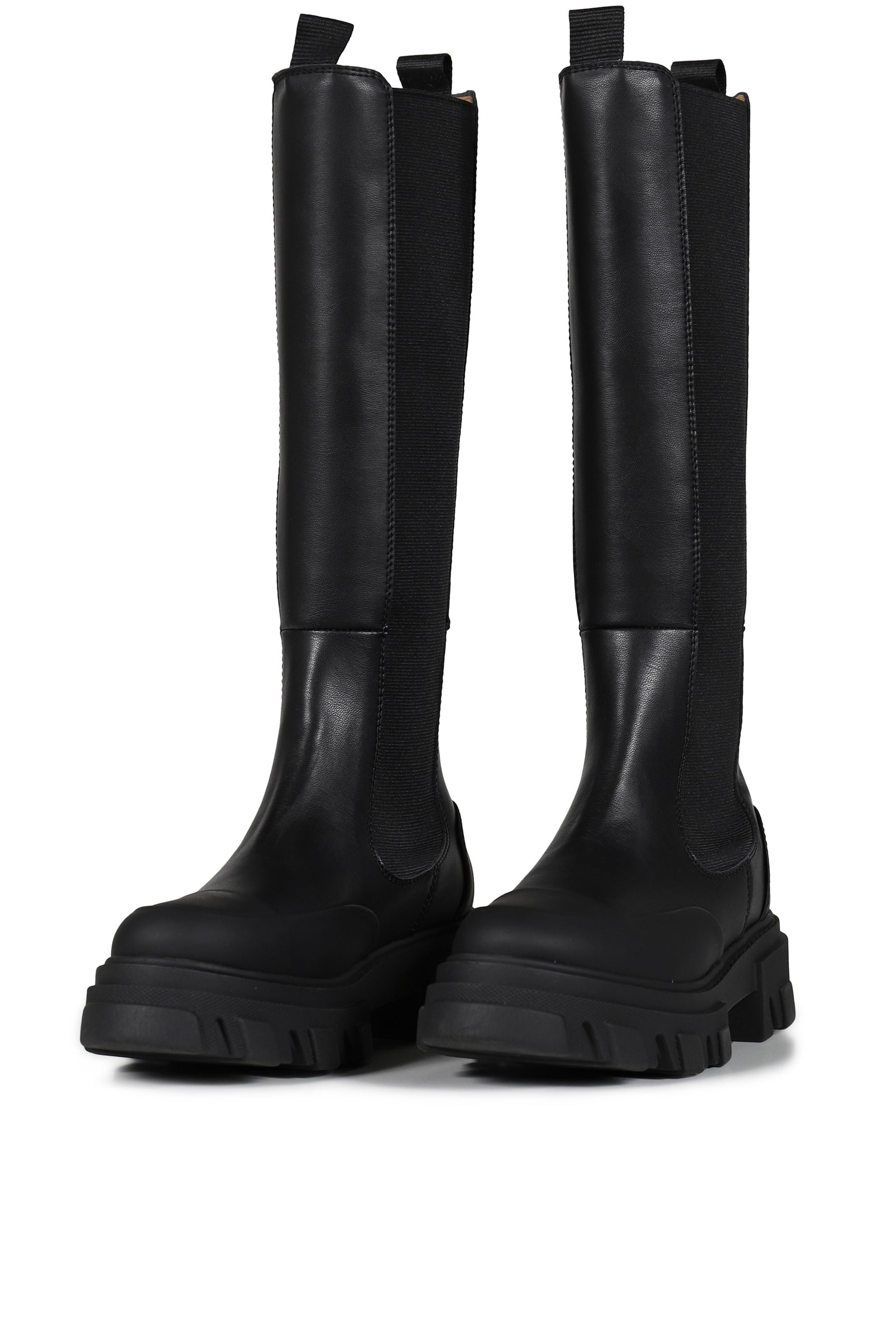 CLEATED HIGH CHELSEA BOOT BLACK STITCH / BLK - 6