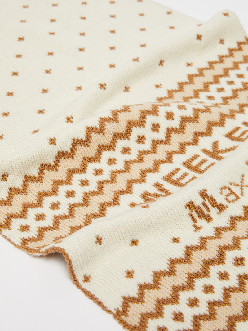 VALDEZ Jacquard-knit wool scarf 3