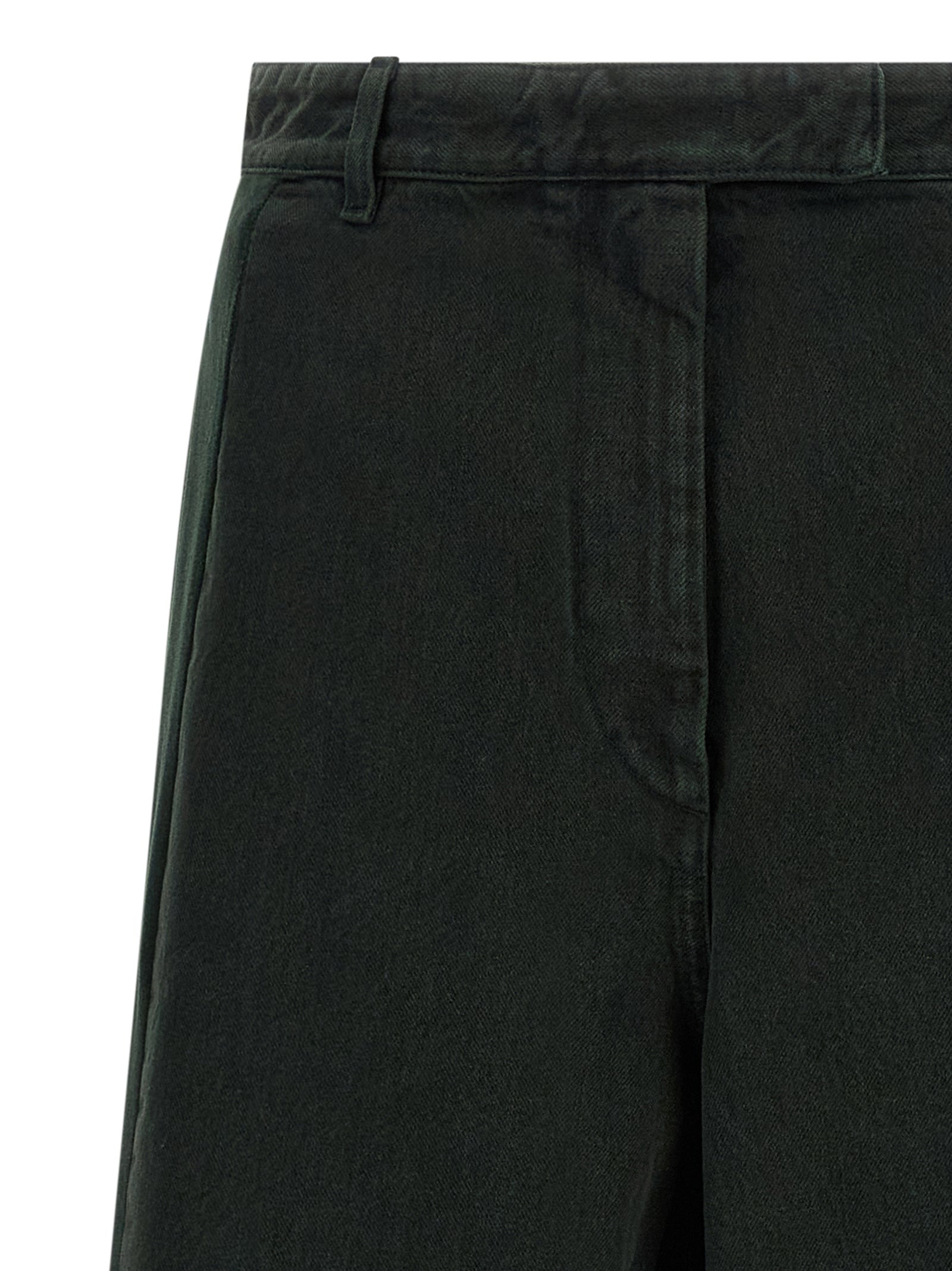 Velvet Insert Jeans Green - 3