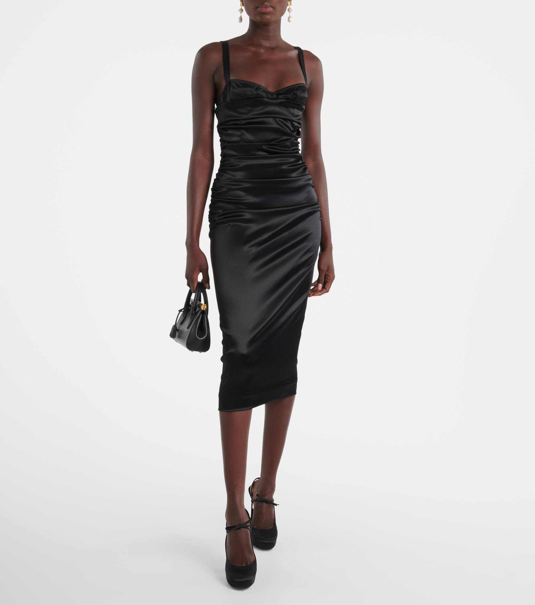 Ruched satin bustier dress - 2