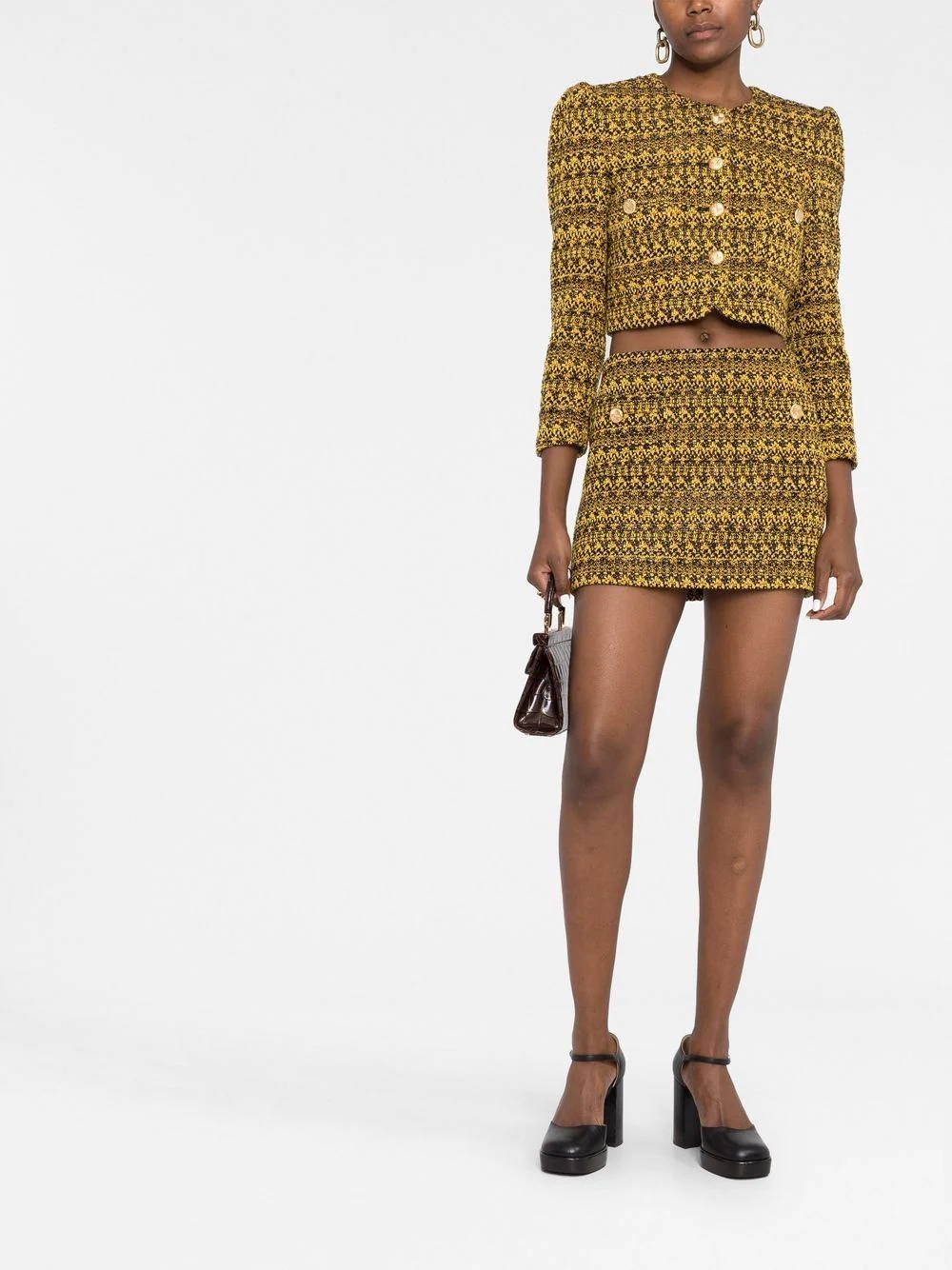 Vichy cropped tweed jacket - 2