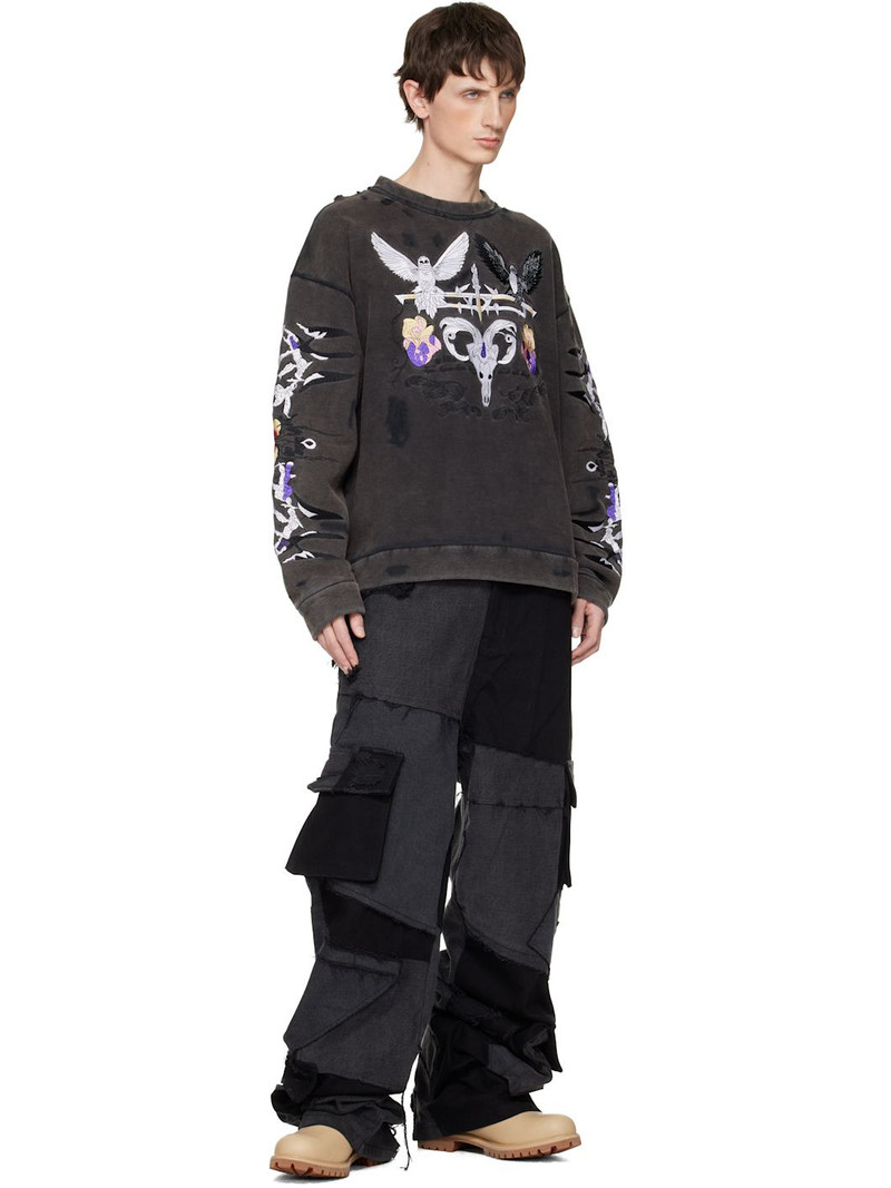 WHO DECIDES WAR Black Epitome Sweatshirt outlook