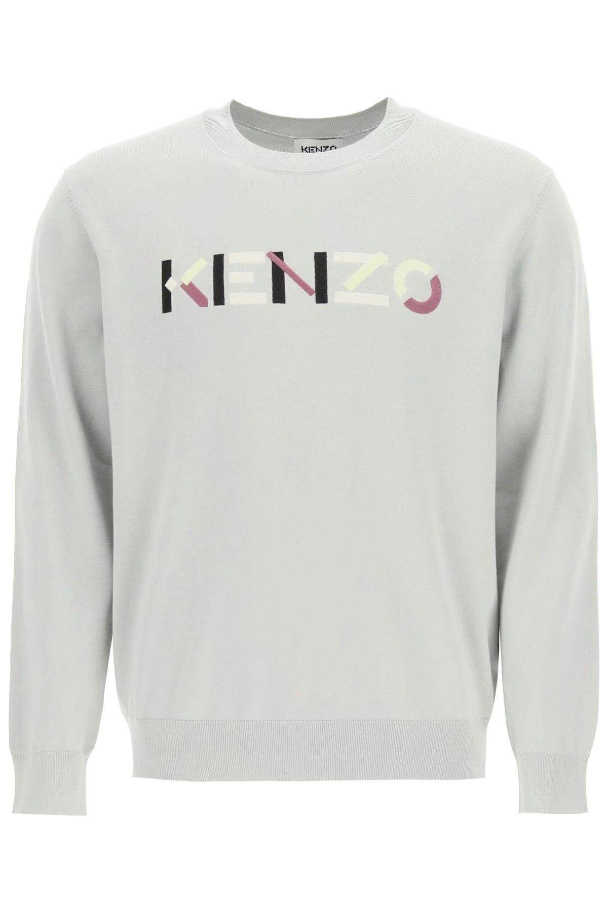 SWEATER WITH MULTICOLOUR LOGO EMBROIDERY - 1