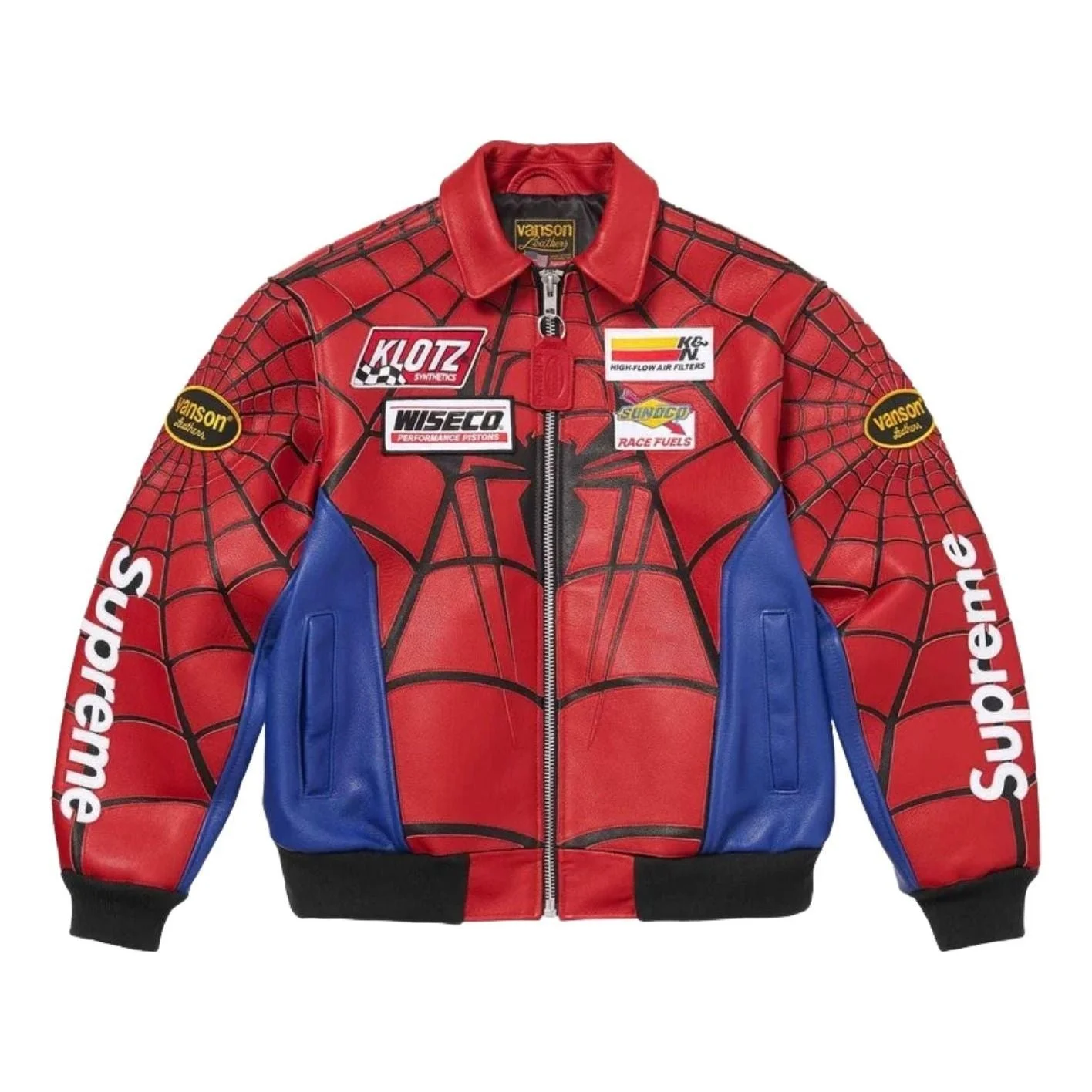 Supreme x Vanson Leathers SS26 Spider-Man Jacket 'Red' SUP-SS26-300-RED - 1
