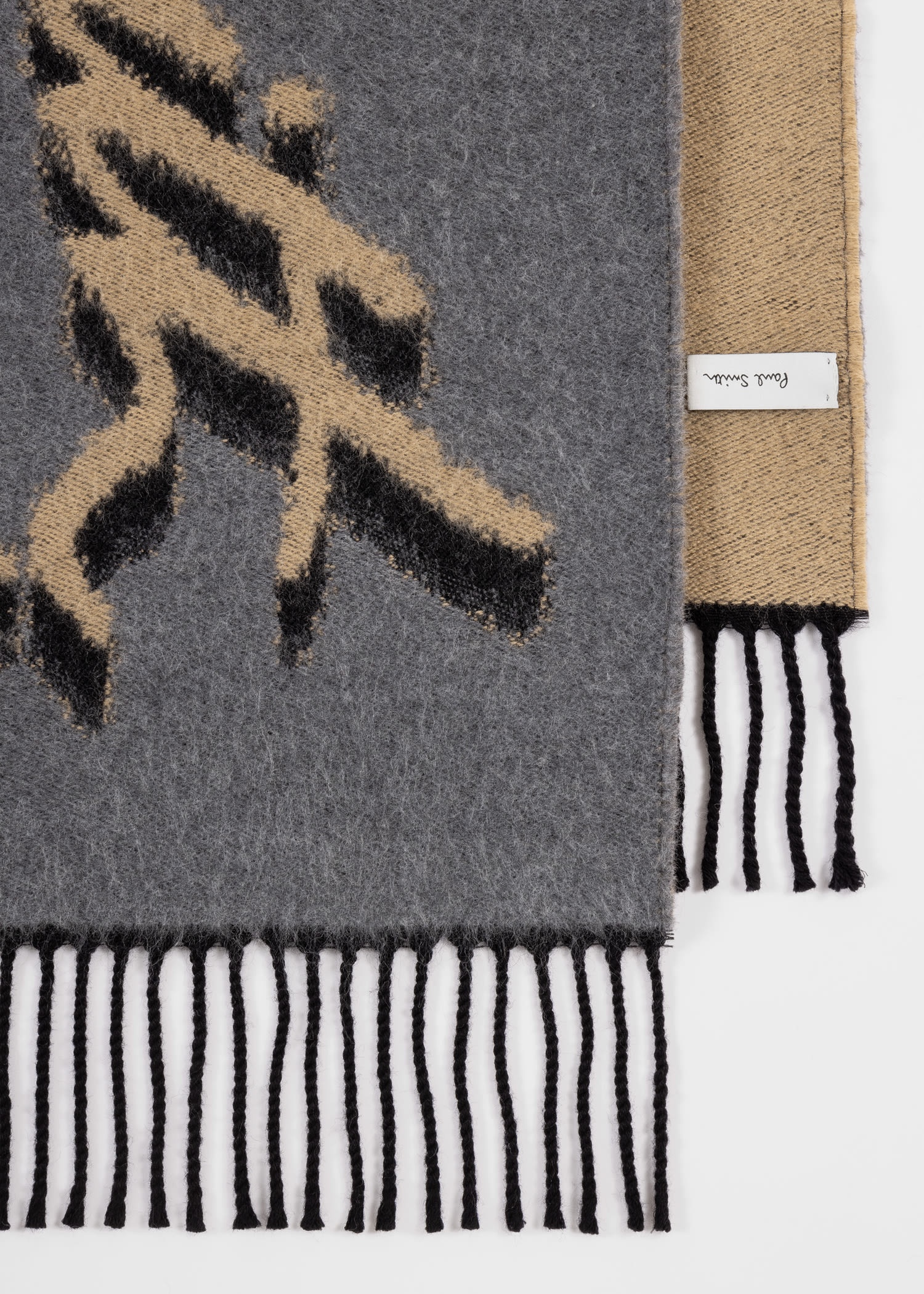 Wool-Blend Shadow Logo Jacquard Scarf - 4