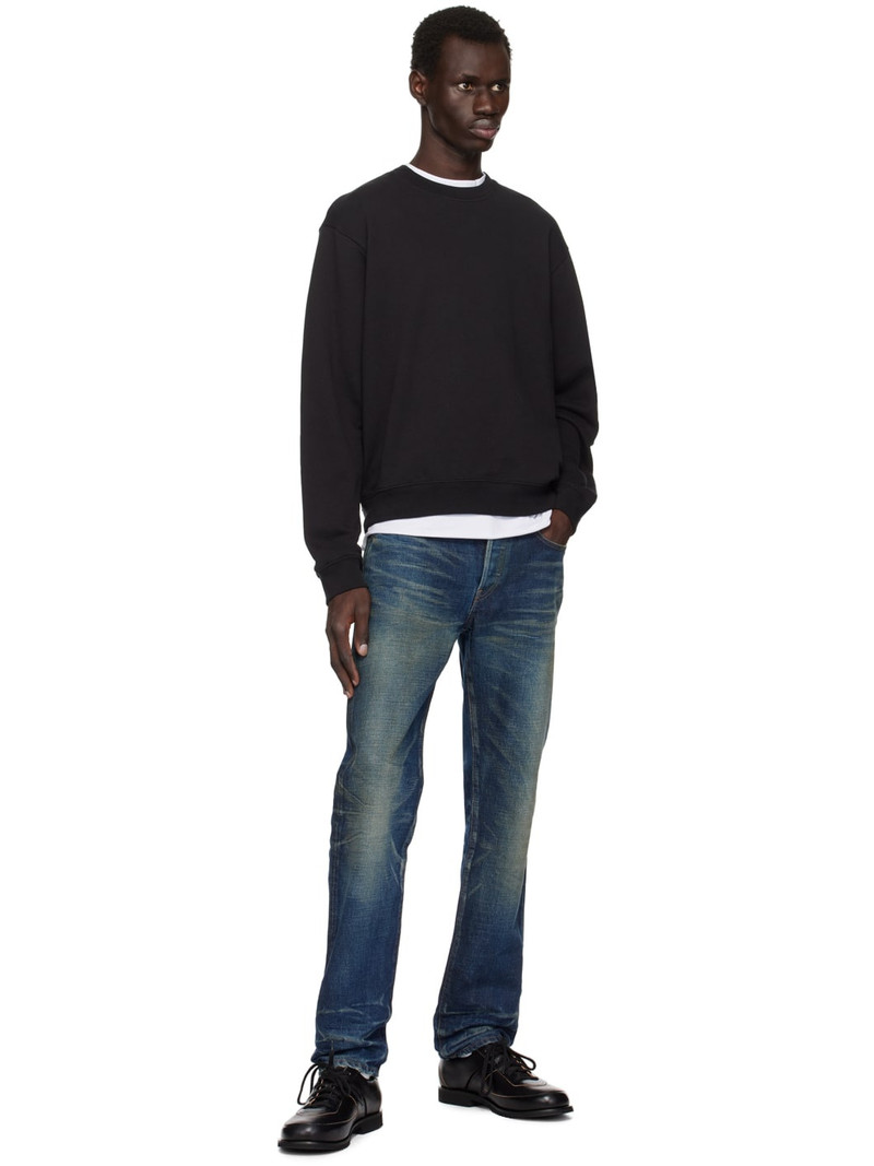 John Elliott Black Beach Crew Sweatshirt outlook