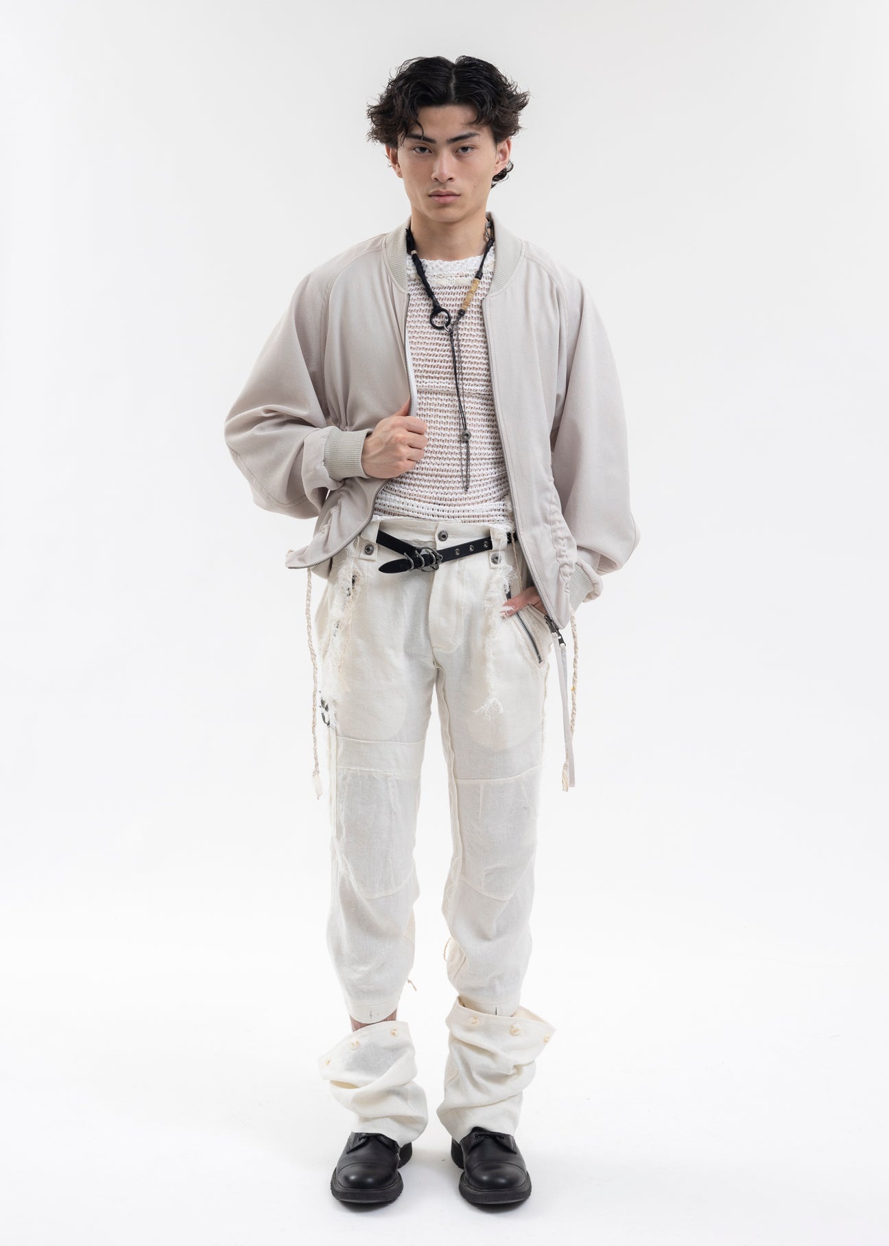 LIGHT GREY REVERSIBLE BOMBER JACKET - 8