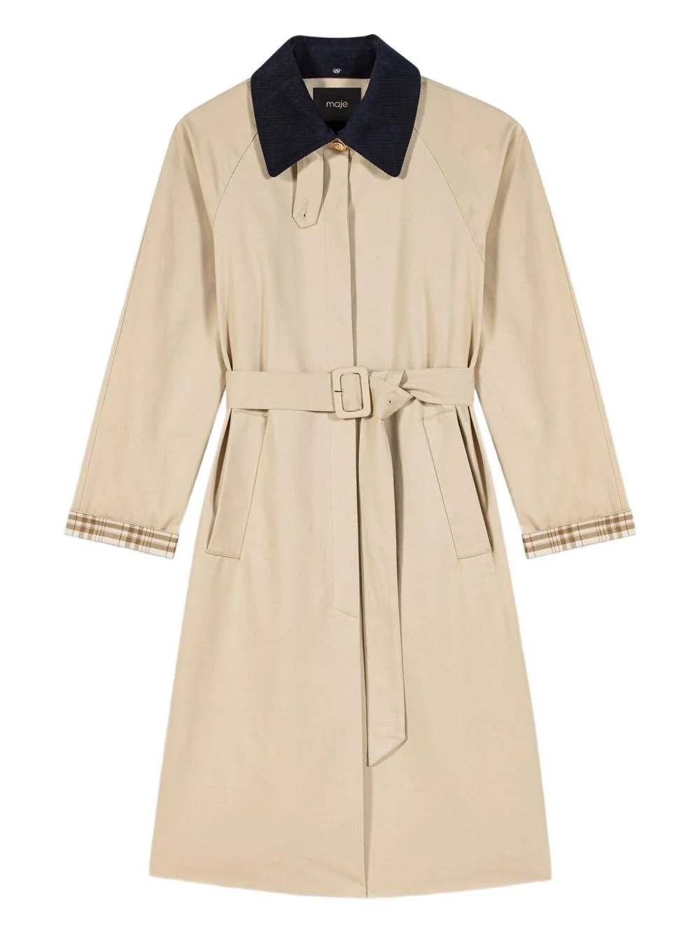 belted trench coat - 1