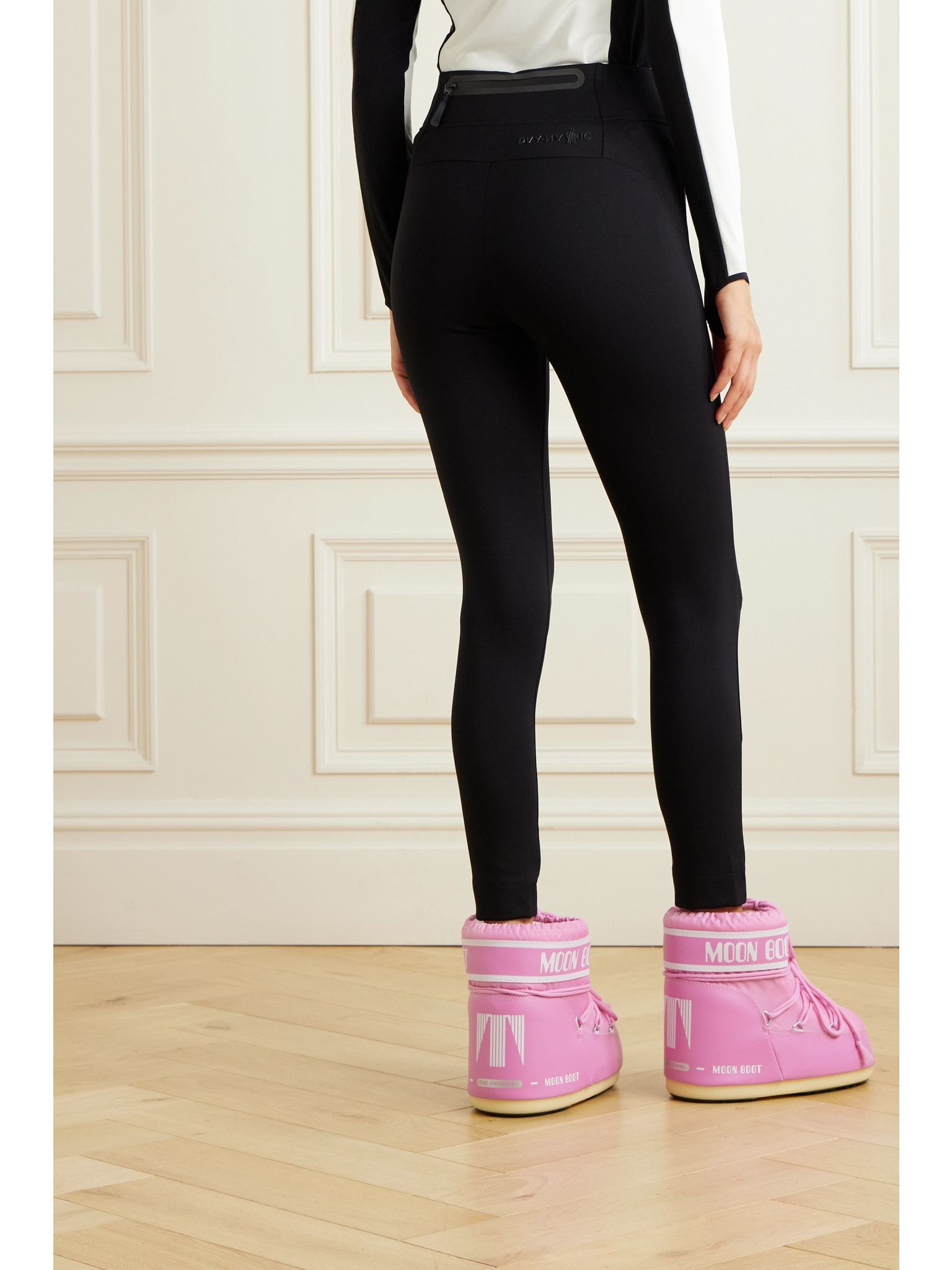 Printed stretch-jersey leggings Black - 4