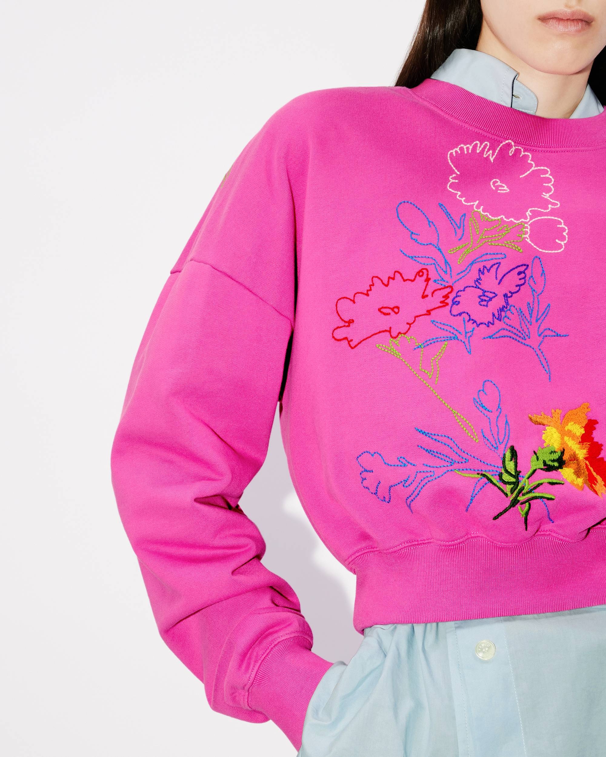 'KENZO Drawn Flowers' embroidered sweatshirt - 7