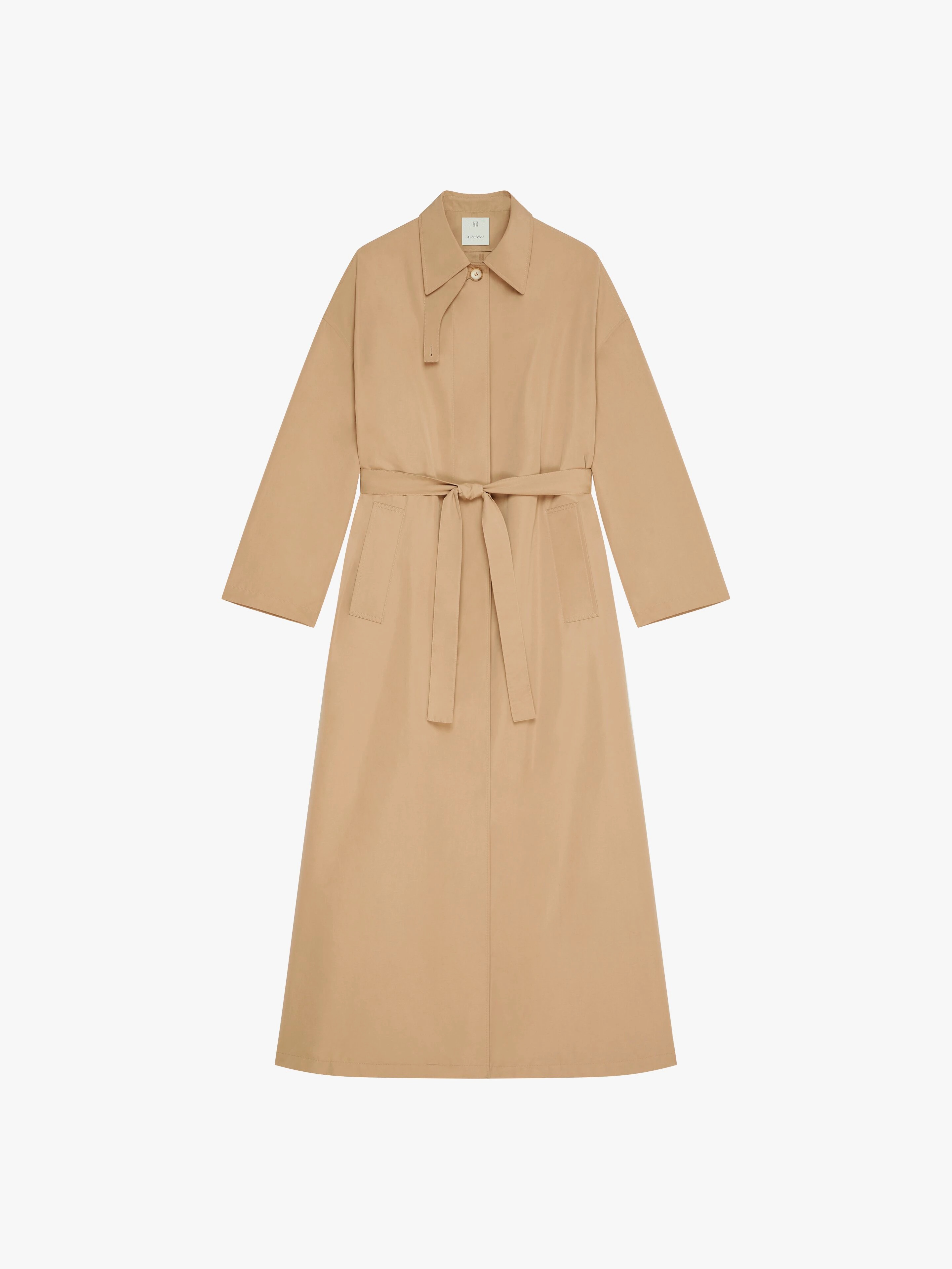 OVERSIZED TRENCH IN COTTON TAFFETA - 1