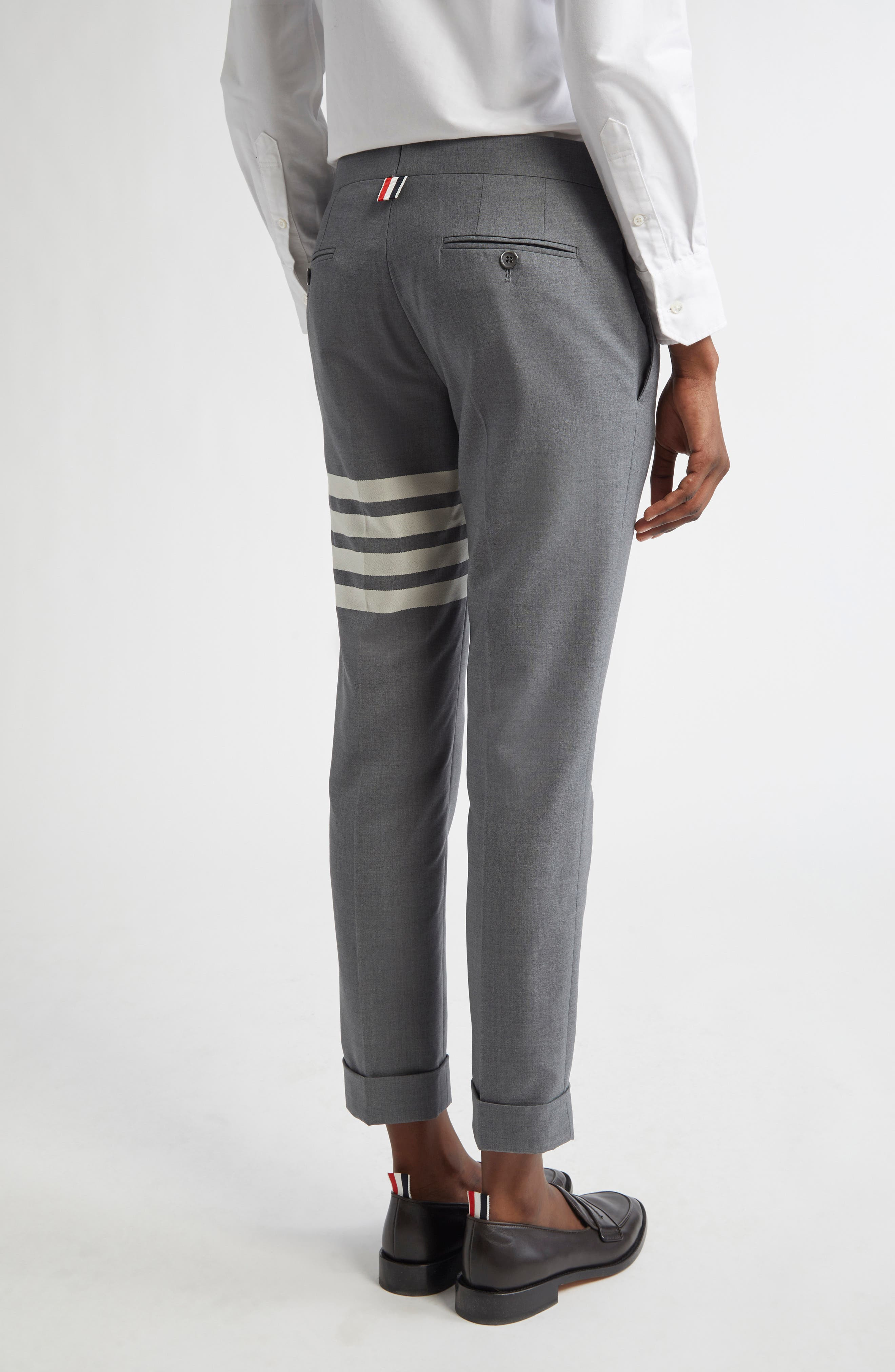 4-Bar Wool Crop Skinny Pants - 3