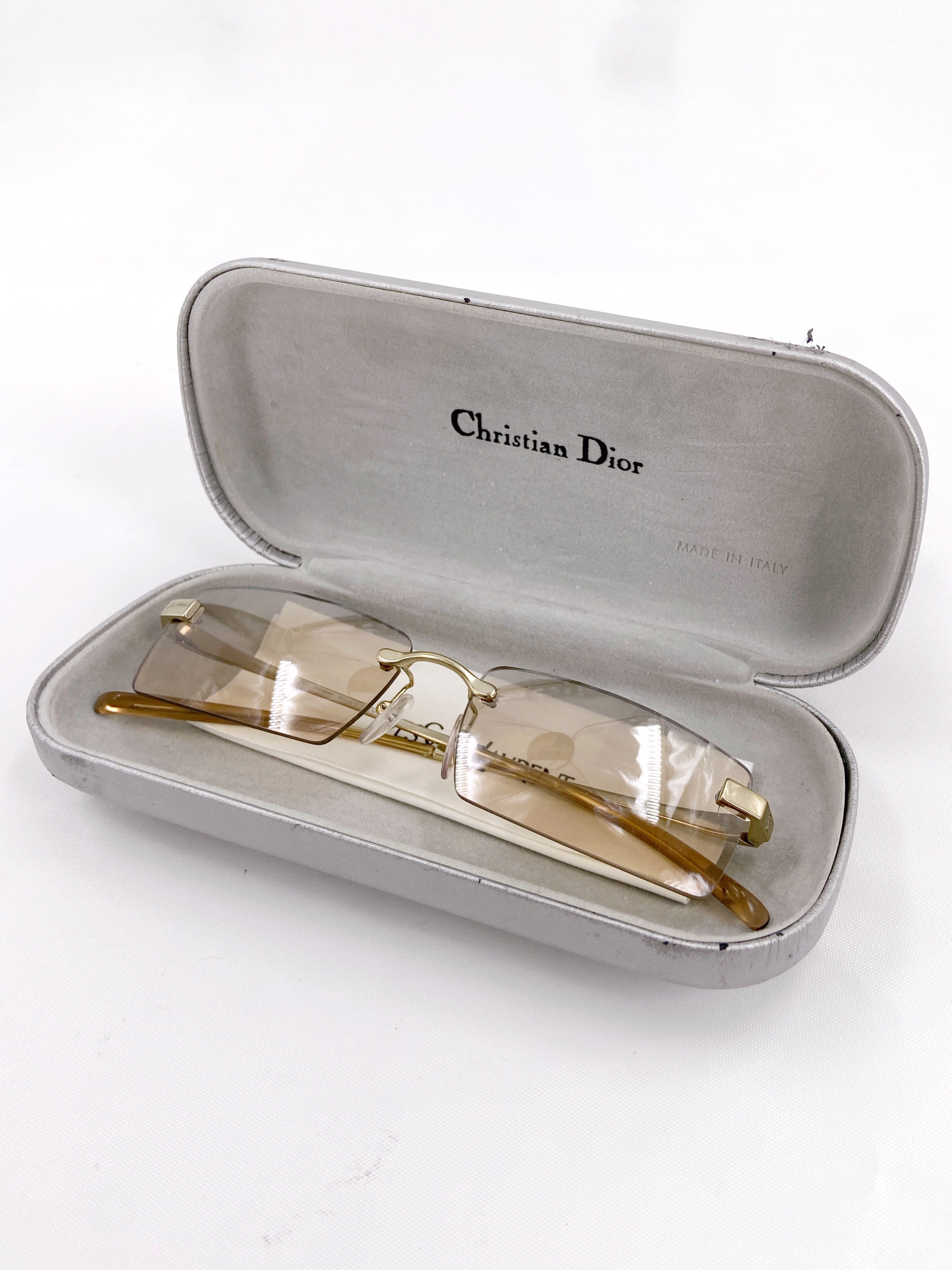 Yves Saint Laurent Rose Gold Rimless Sunglasses - 5