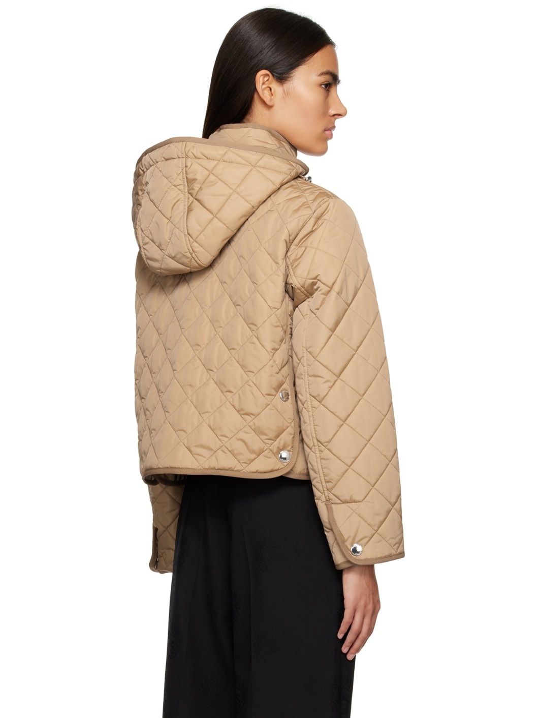 Beige Quilted Jacket - 3