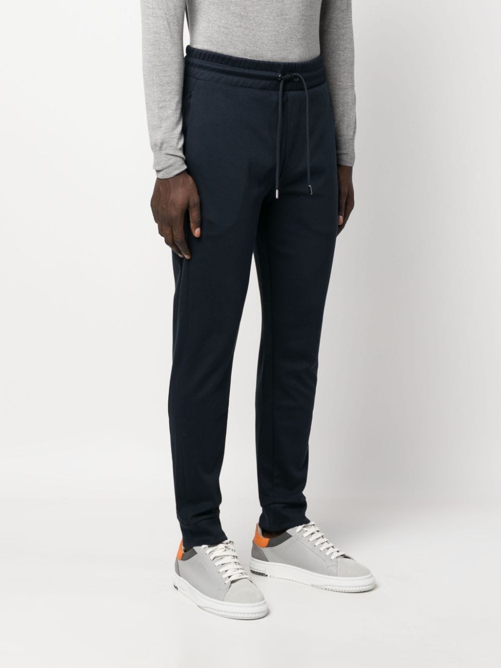 logo-patch slim track trousers - 3