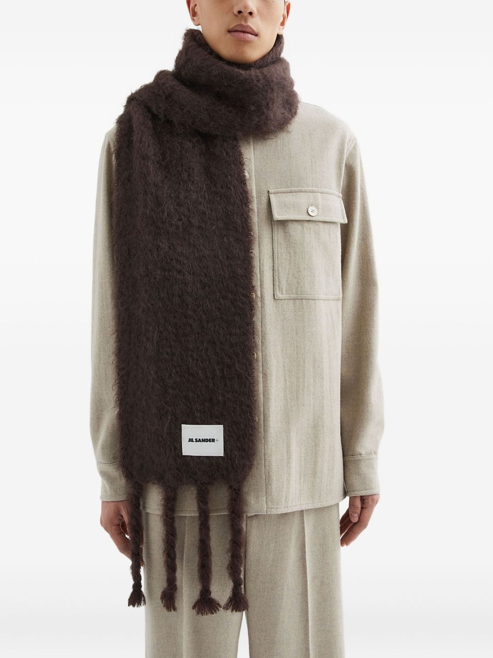 logo-patch scarf - 2