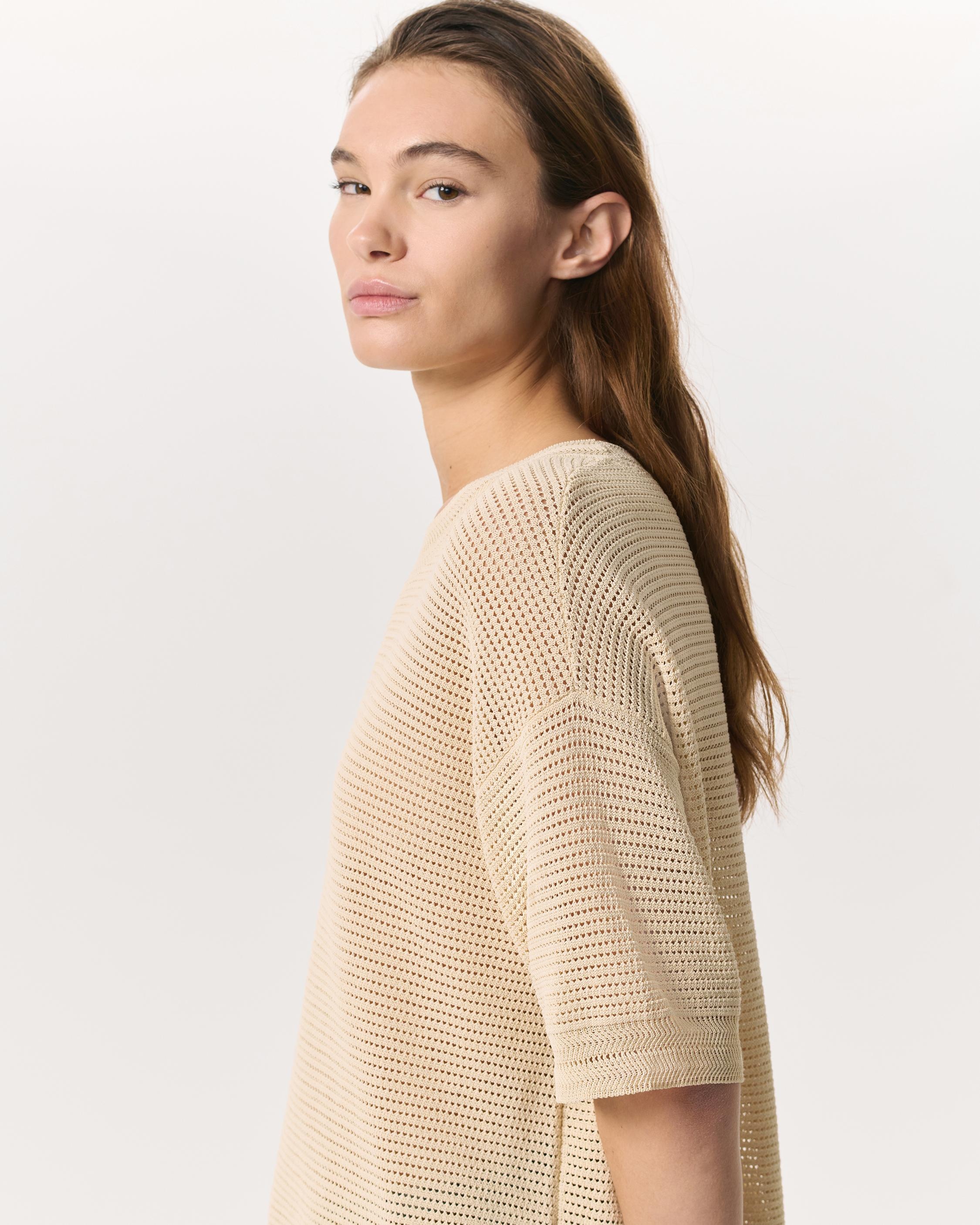 Zoey Oversized Open-Knit Tee - 6