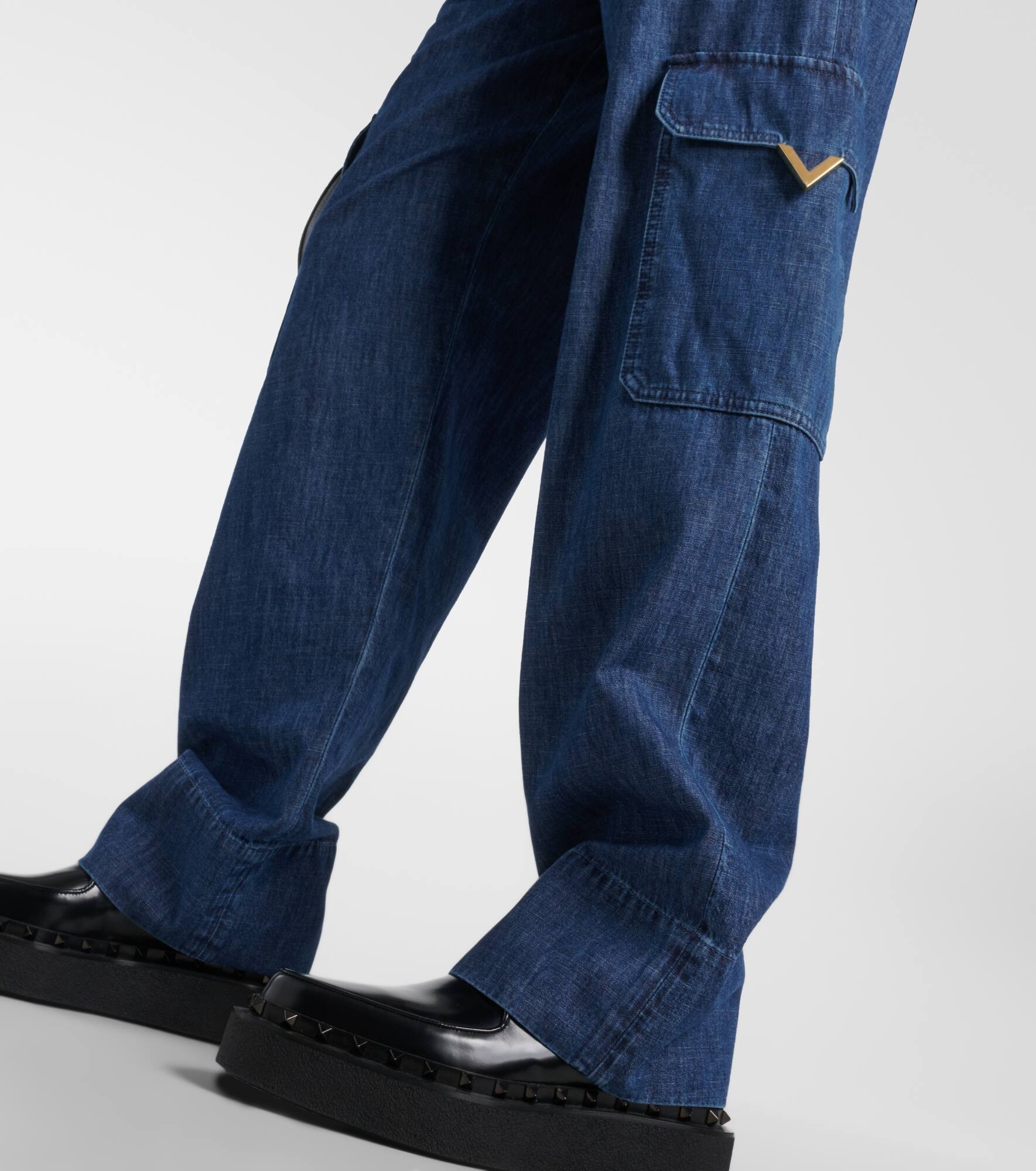 VGold wide-leg cargo jeans - 5
