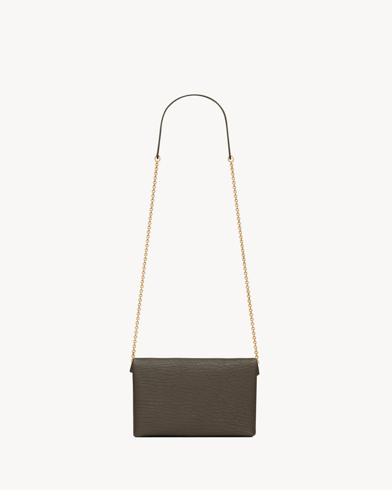 SAINT LAURENT CASSANDRE CHAIN POUCH IN LAMBSKIN outlook