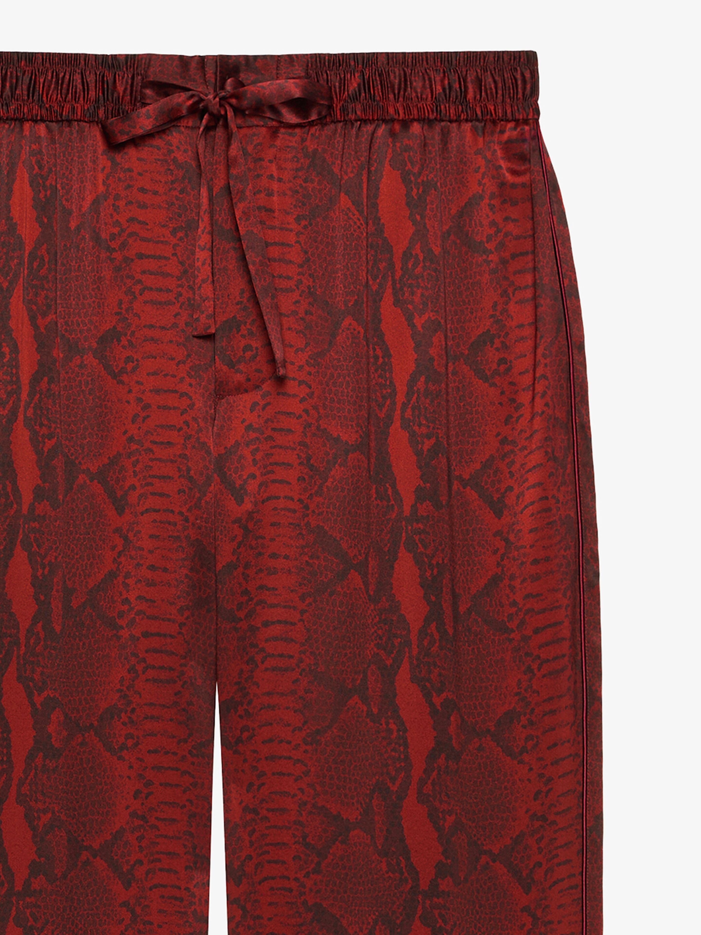 PYJAMAS PANTS IN PYTHON PRINT SILK - 4