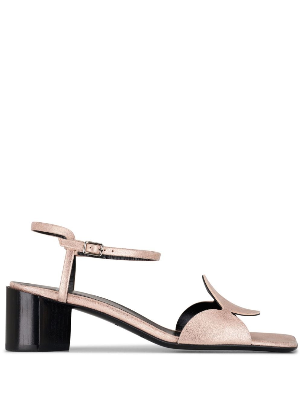 55mm circle-motif leather sandals - 1