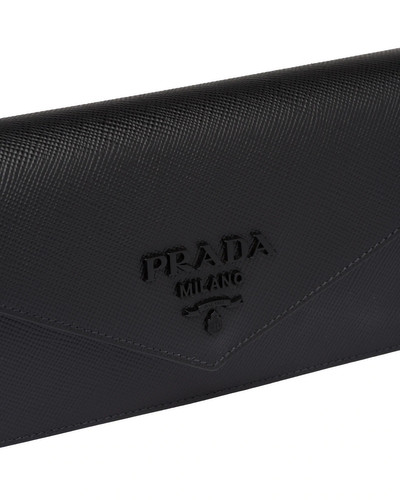 Prada Prada Monochrome Saffiano leather clutch outlook