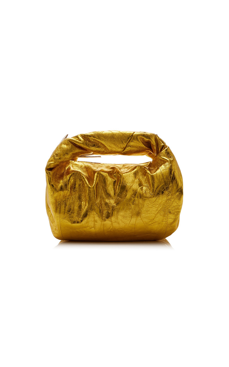 Twist Metallic Leather Bag gold 4