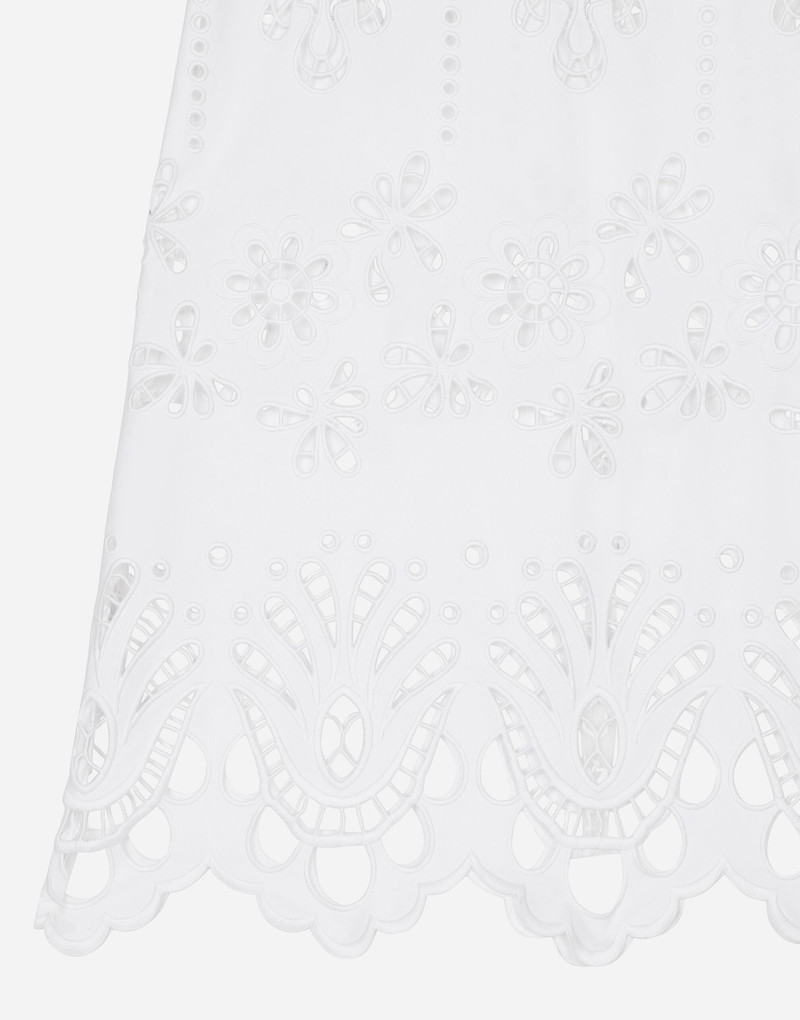 Cotton calf-length skirt with cut-out detailing 5