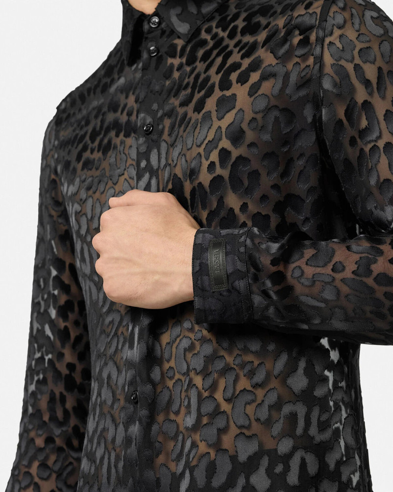 Leopard Devoré Silk-Blend Shirt 3