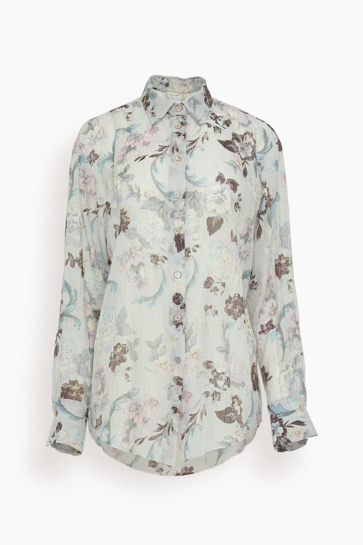 Peonia My Love Creponne Voile Shirt in Glicine - 1