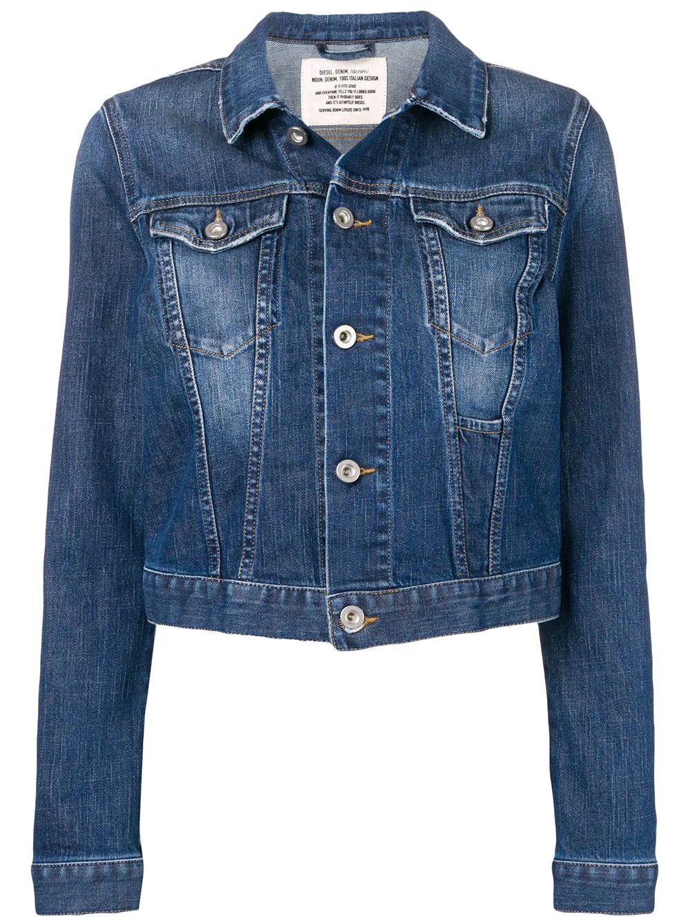 classic fitted denim jacket - 1