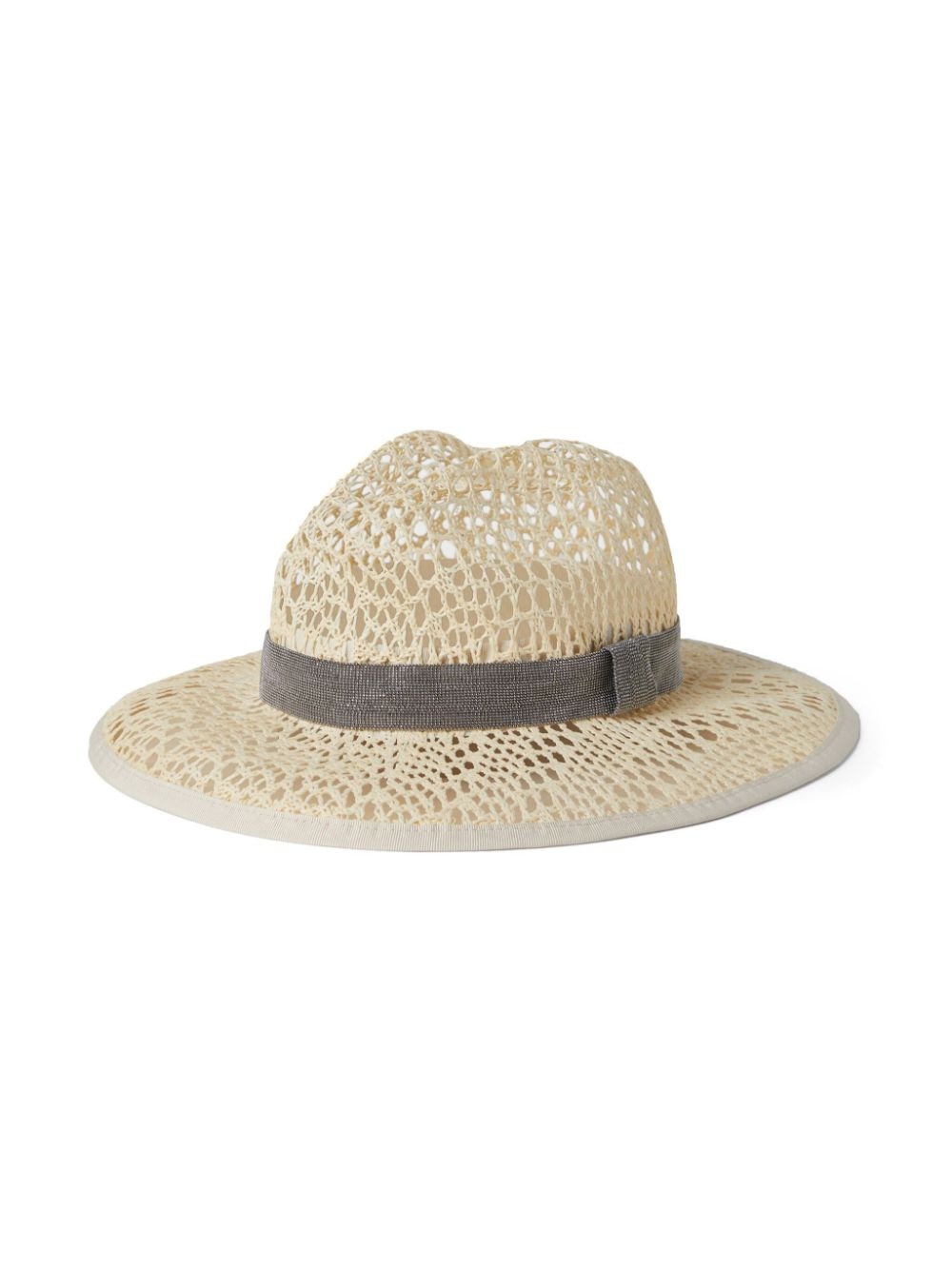 Monili-embellished fedora hat - 2