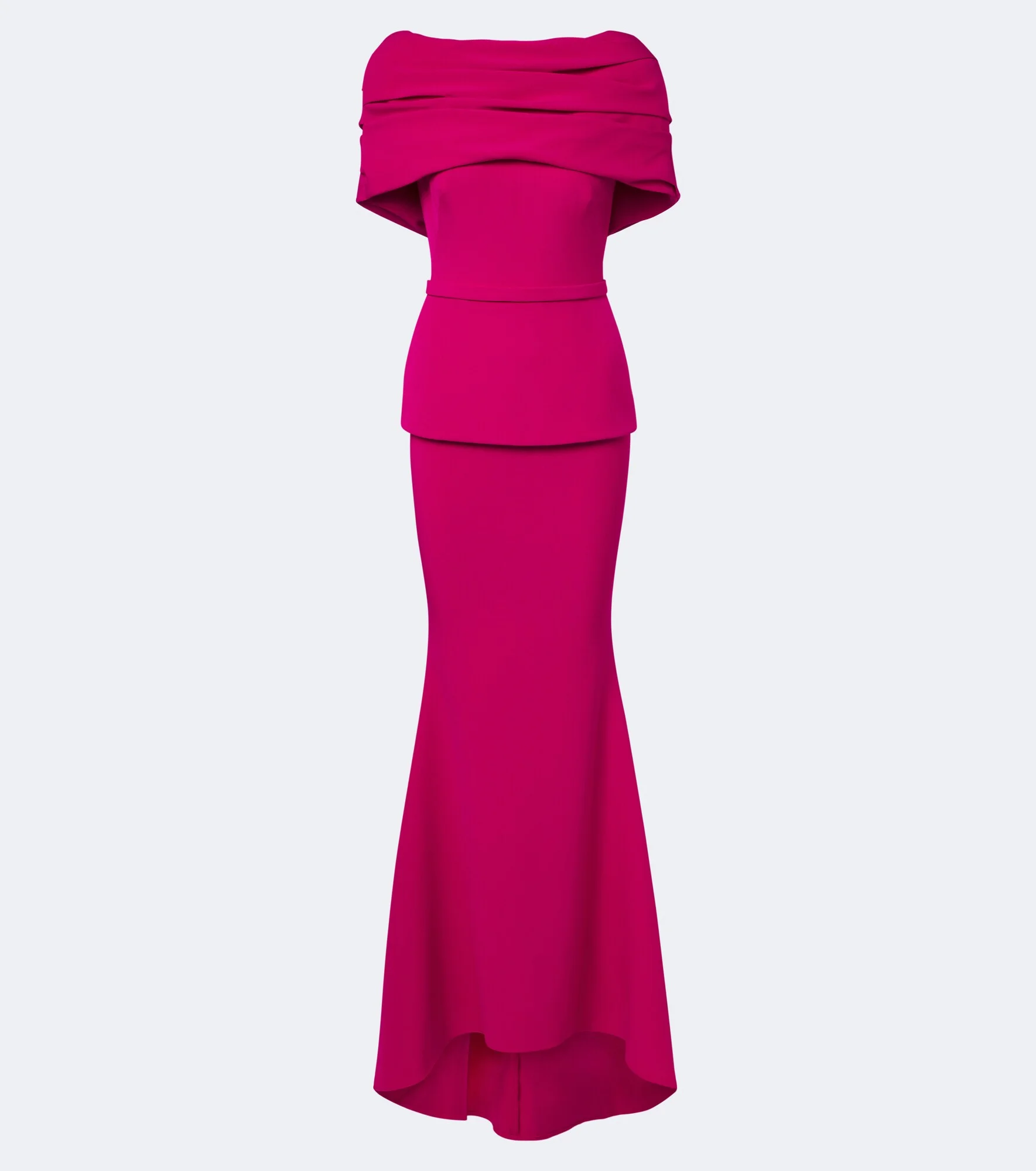 Loura off-shoulder crêpe gown - 1