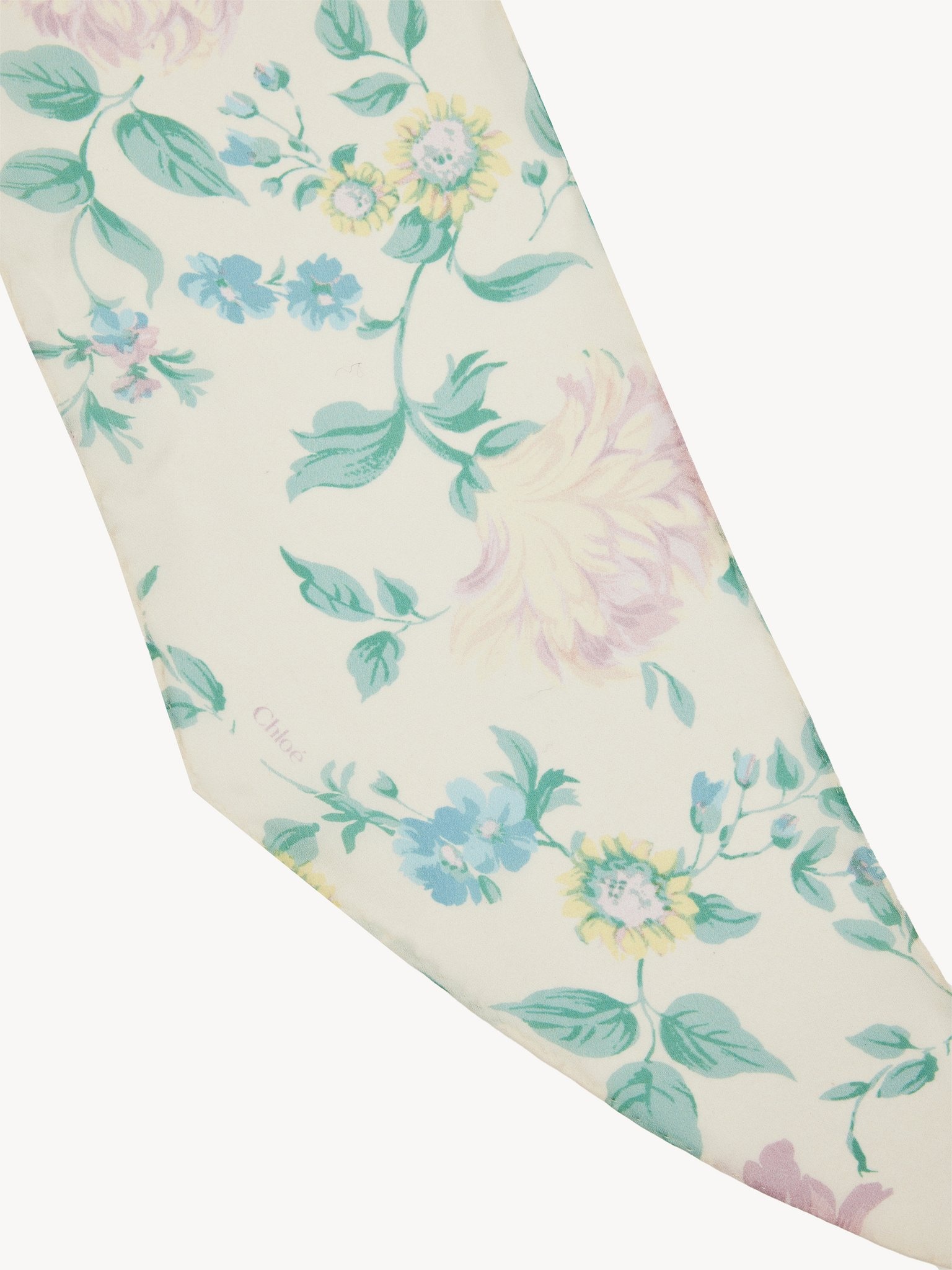 THE CHLOÉ PEONIES BANDEAU SCARF IN SILK CHARMEUSE - 3
