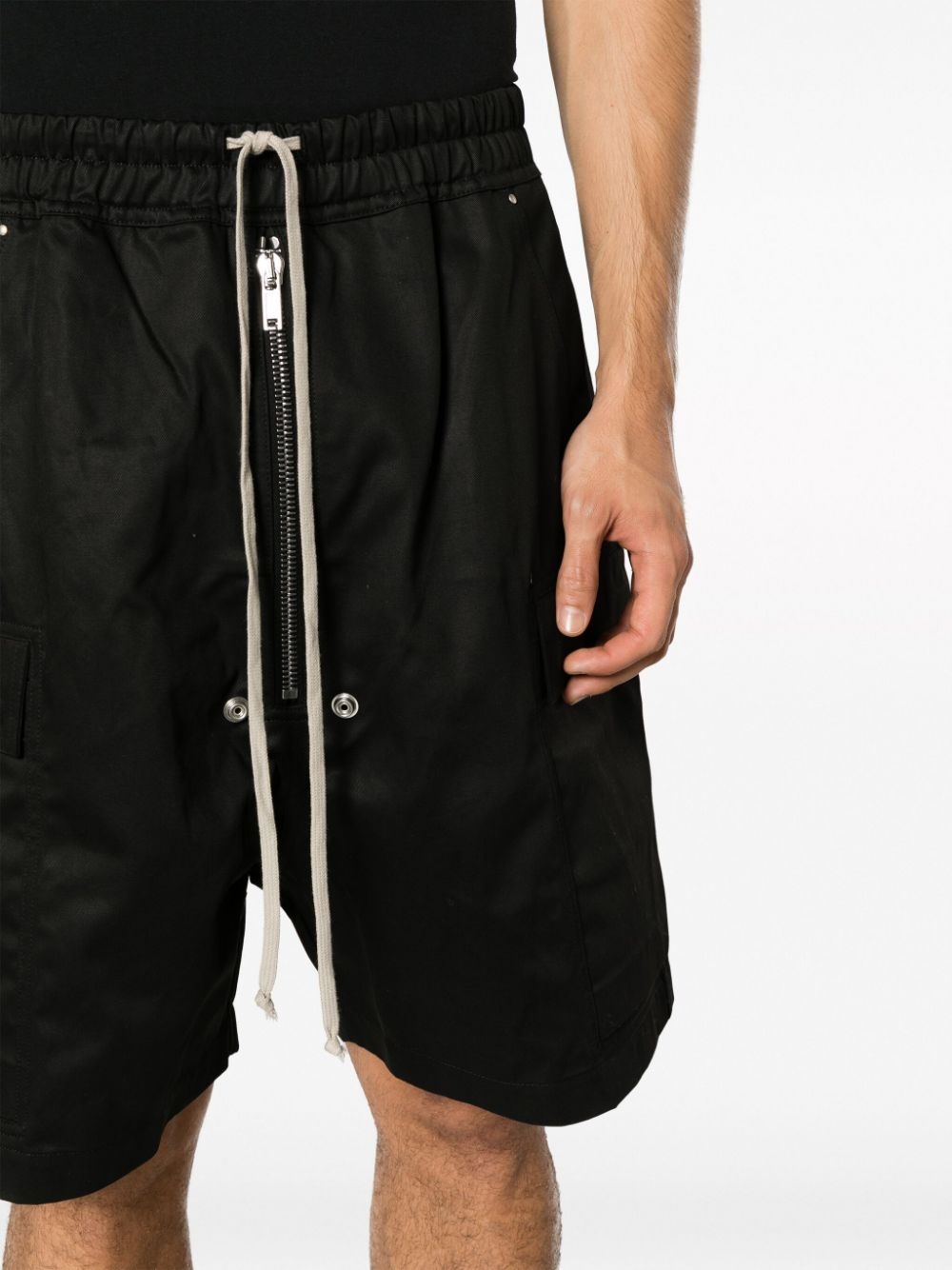 drawstring cargo shorts - 5