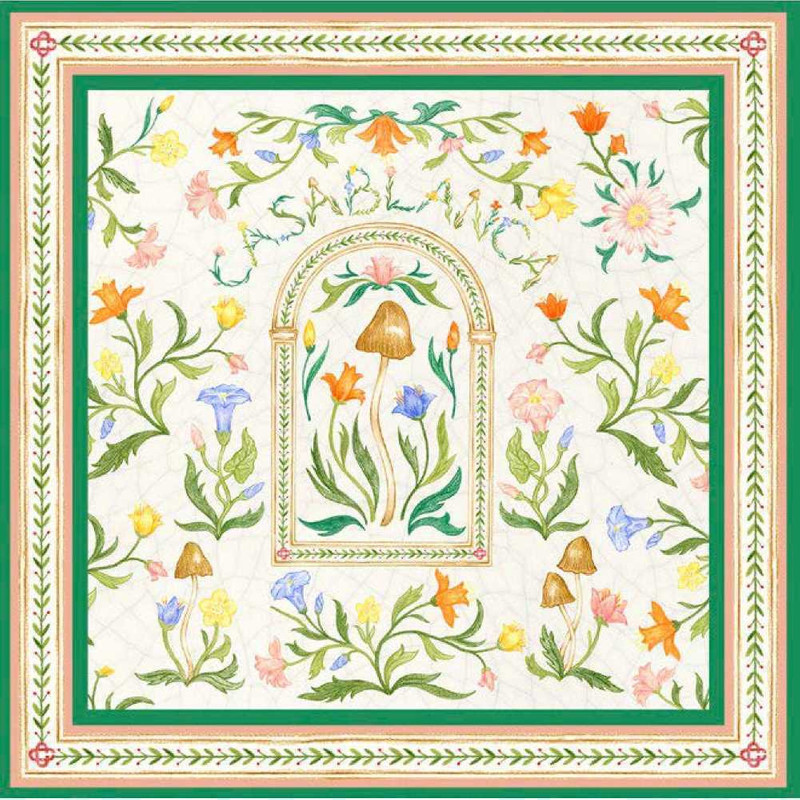 L'Arche Fleurie Large Silk Scarf | Casablanca Paris 1