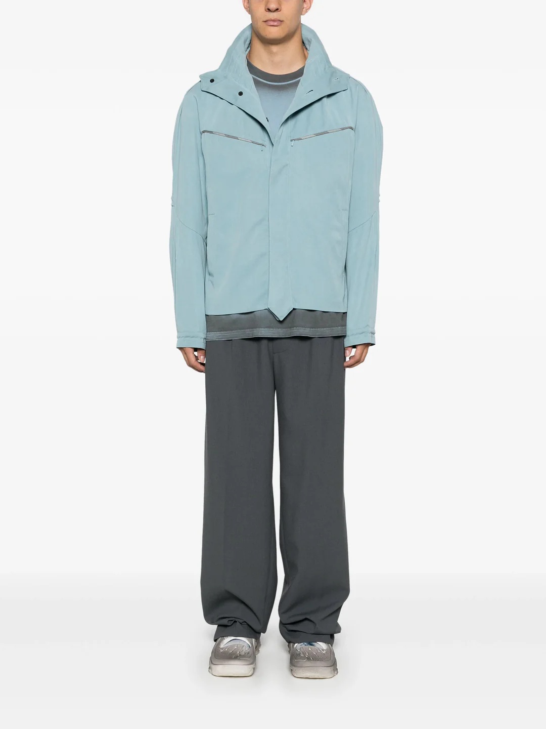 ジャケット・アウター ohne k-dart jacket light teal 46 ohne k-dart jacket light teal 46