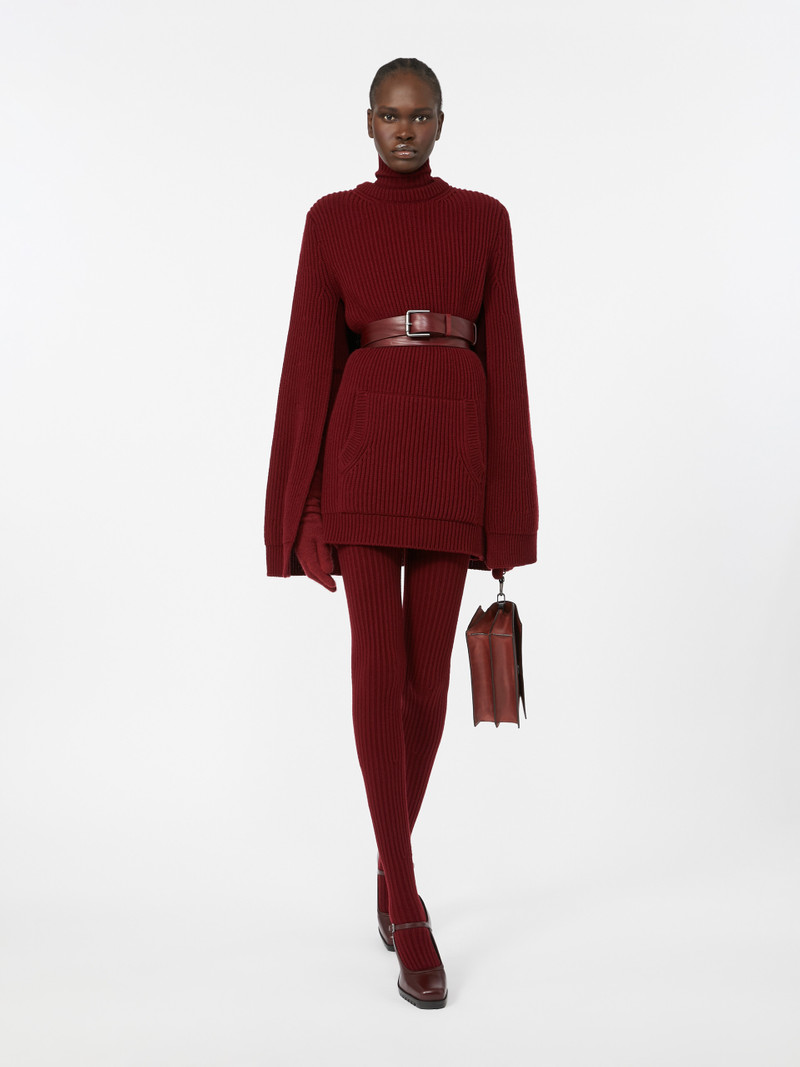 Max Mara ASTORIA1234 Wool and cashmere cape dress outlook