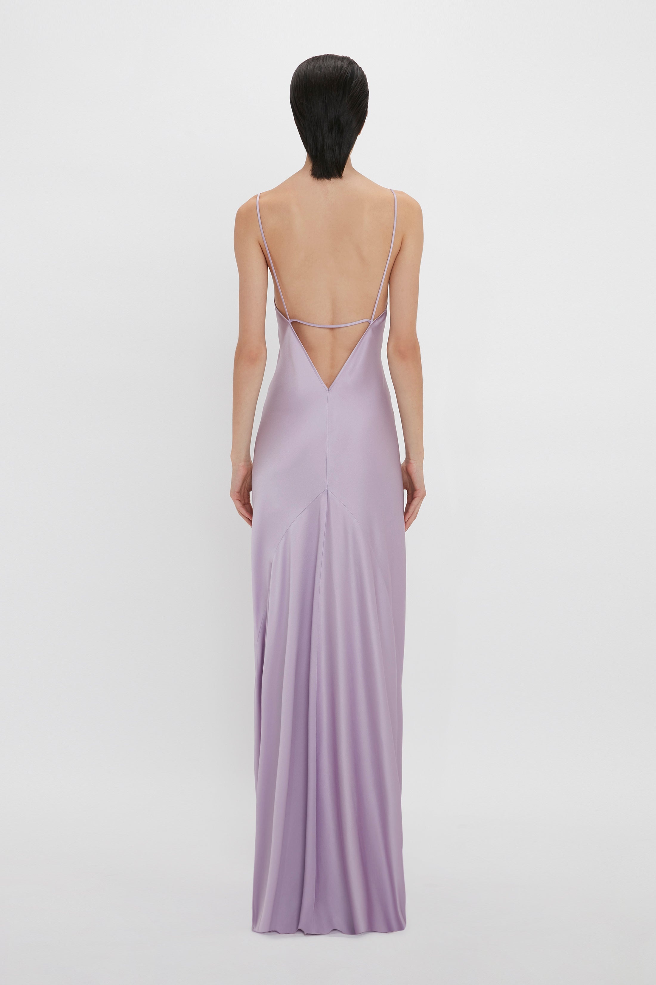 Low Back Cami Floor-Length Dress In Petunia - 4