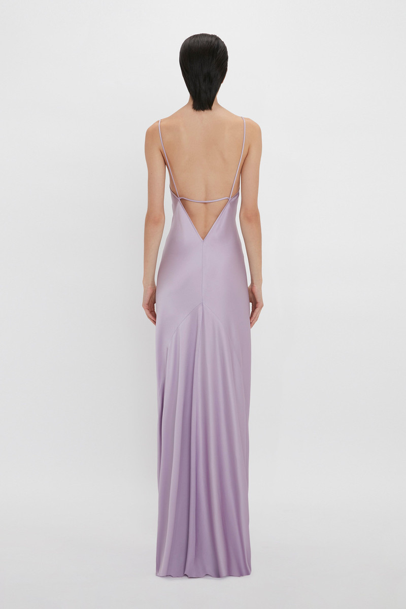 Low Back Cami Floor-Length Dress In Petunia 4