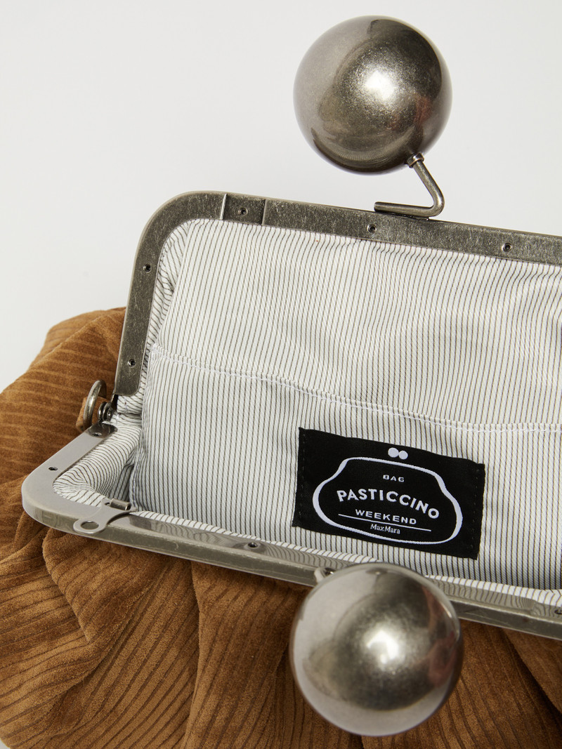 DESTINO Medium ribbed suede Pasticcino Bag 6